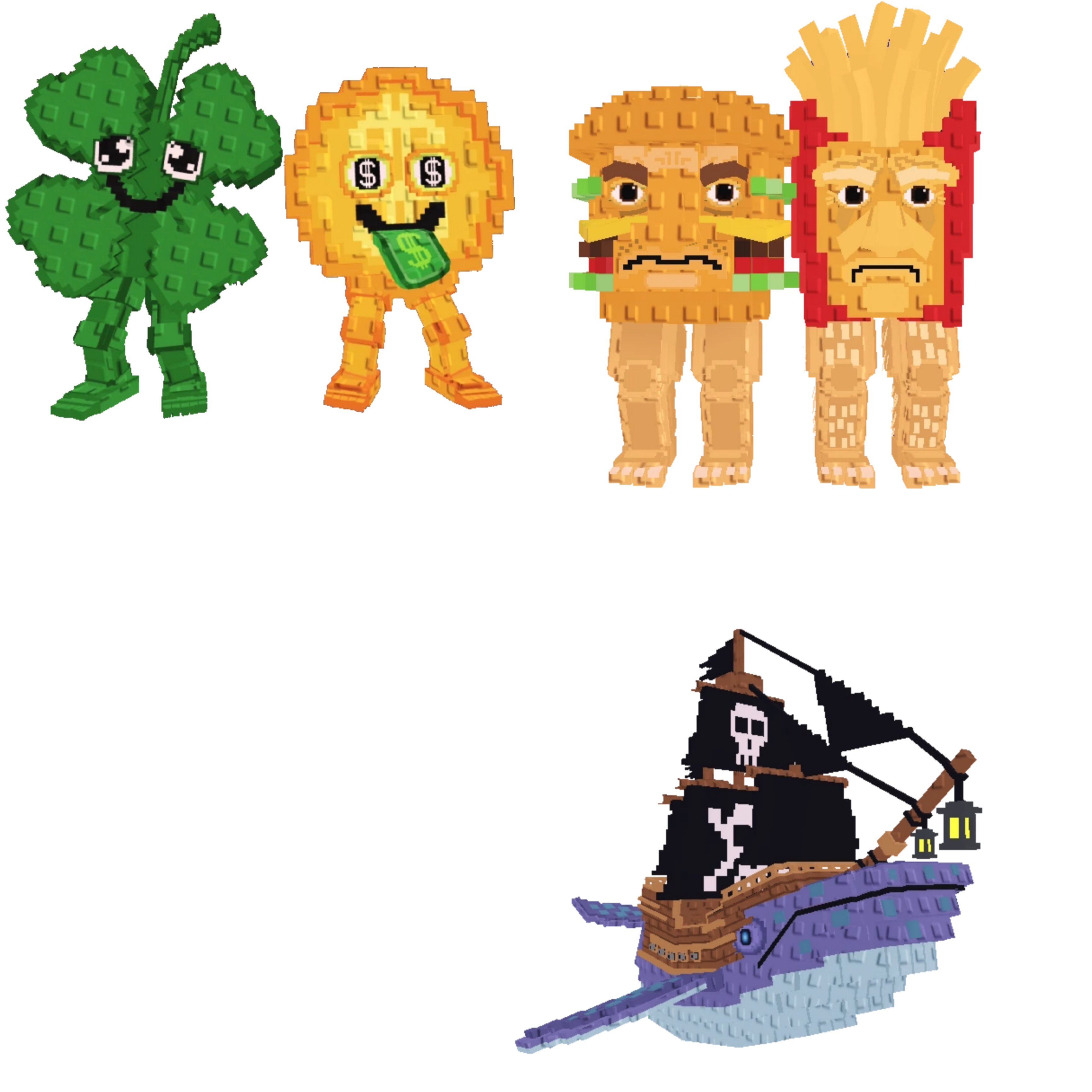 [BUNDLE] - 🐋 1x Fortunu and Cashuru 🐋 1x Capitano Moby 🐋 1x Burguro And Fryuro