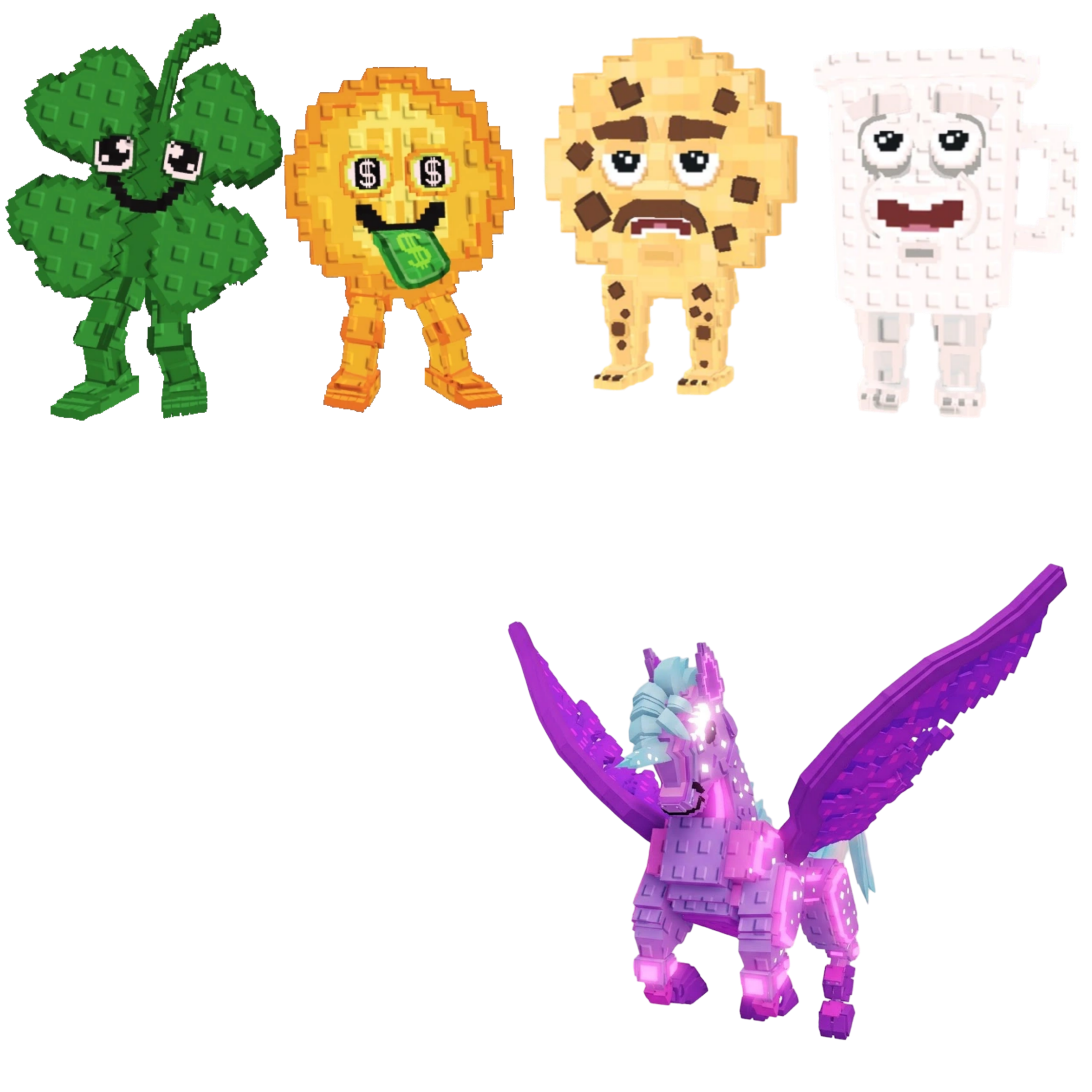 [BUNDLE] - 🐚 1x Fortunu and Cashuru 🐚 1x Cooki and Milki 🐚 1x Celestial Pegasus