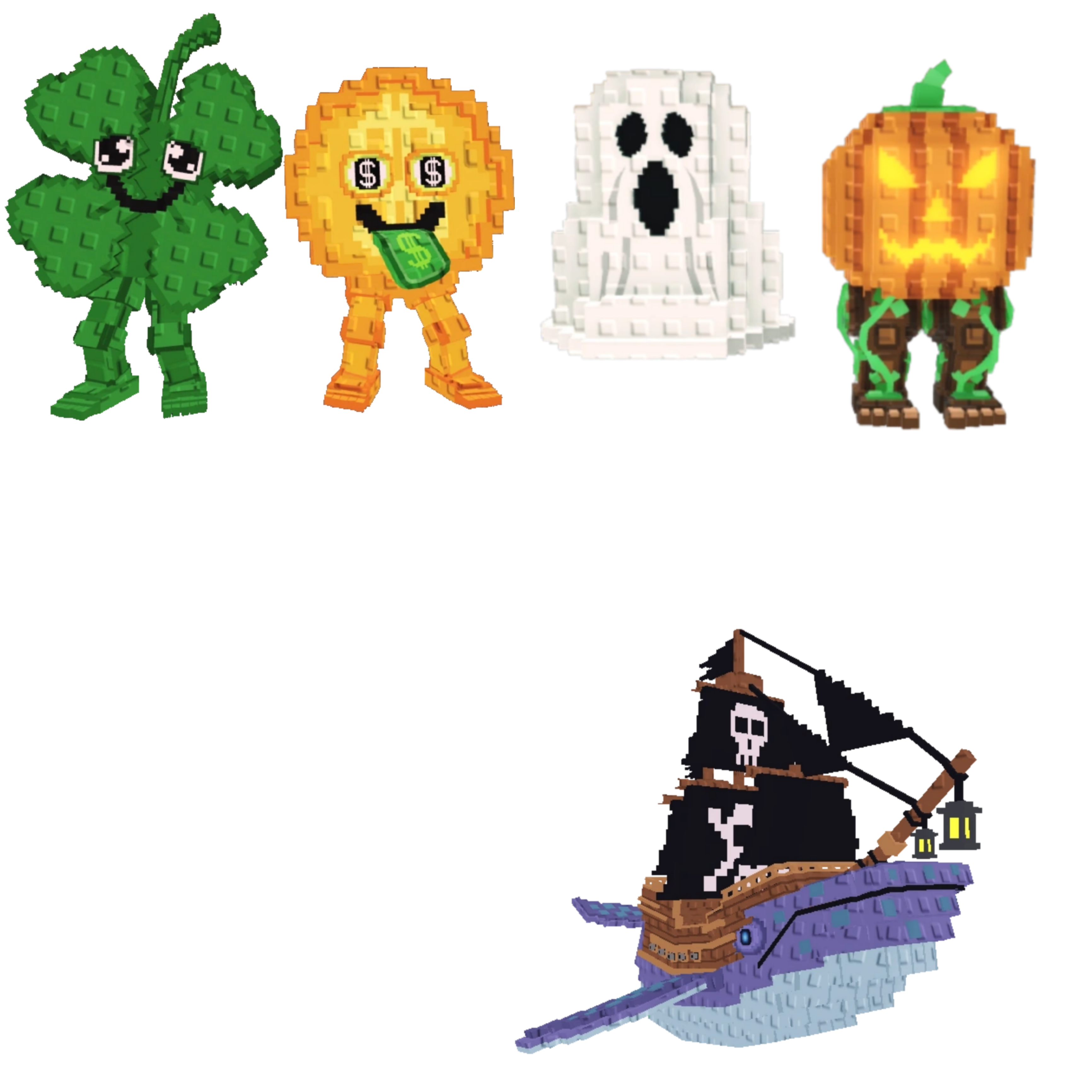 [BUNDLE] - 🦞 1x Fortunu and Cashuru 🦞 1x Spooky and Pumpky 🦞 1x Capitano Moby