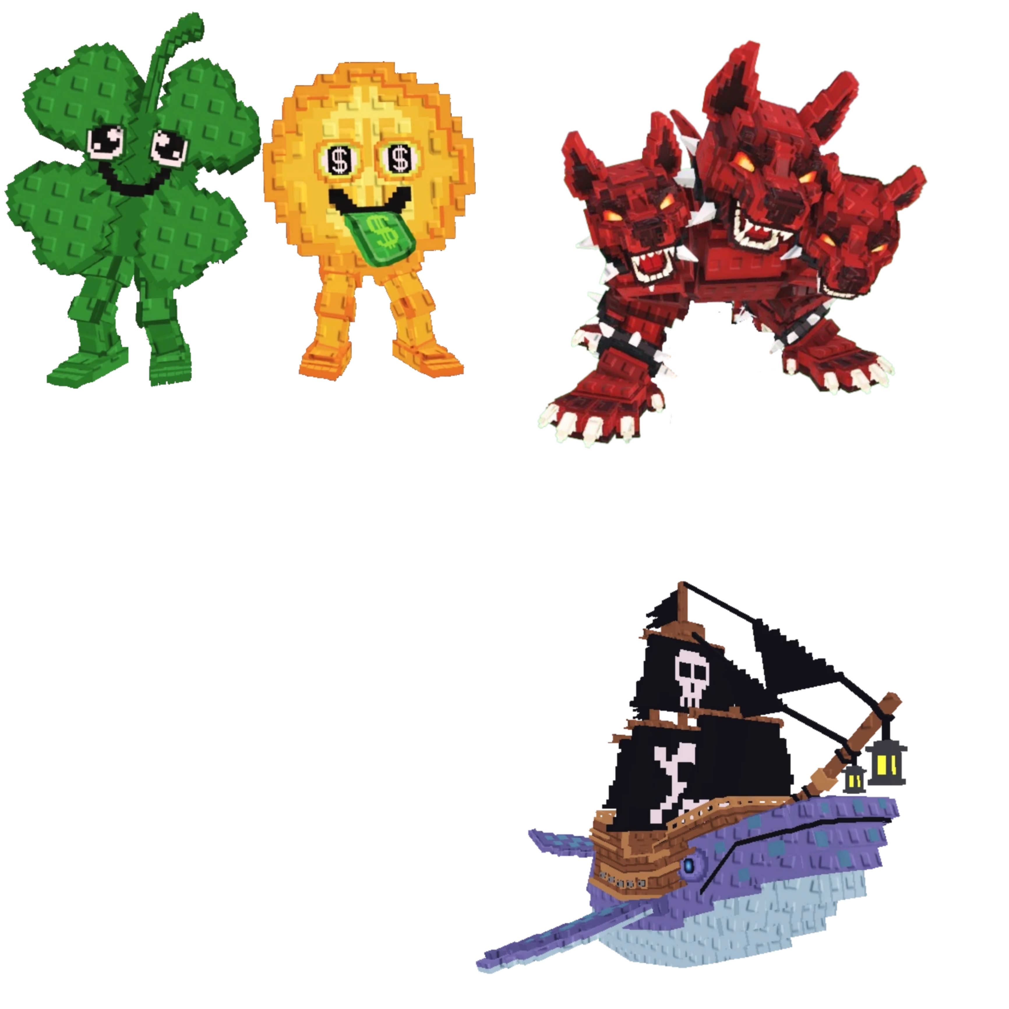[BUNDLE] - 🐌 1x Fortunu and Cashuru 🐌 1x Cerberus 🐌 1x Capitano Moby