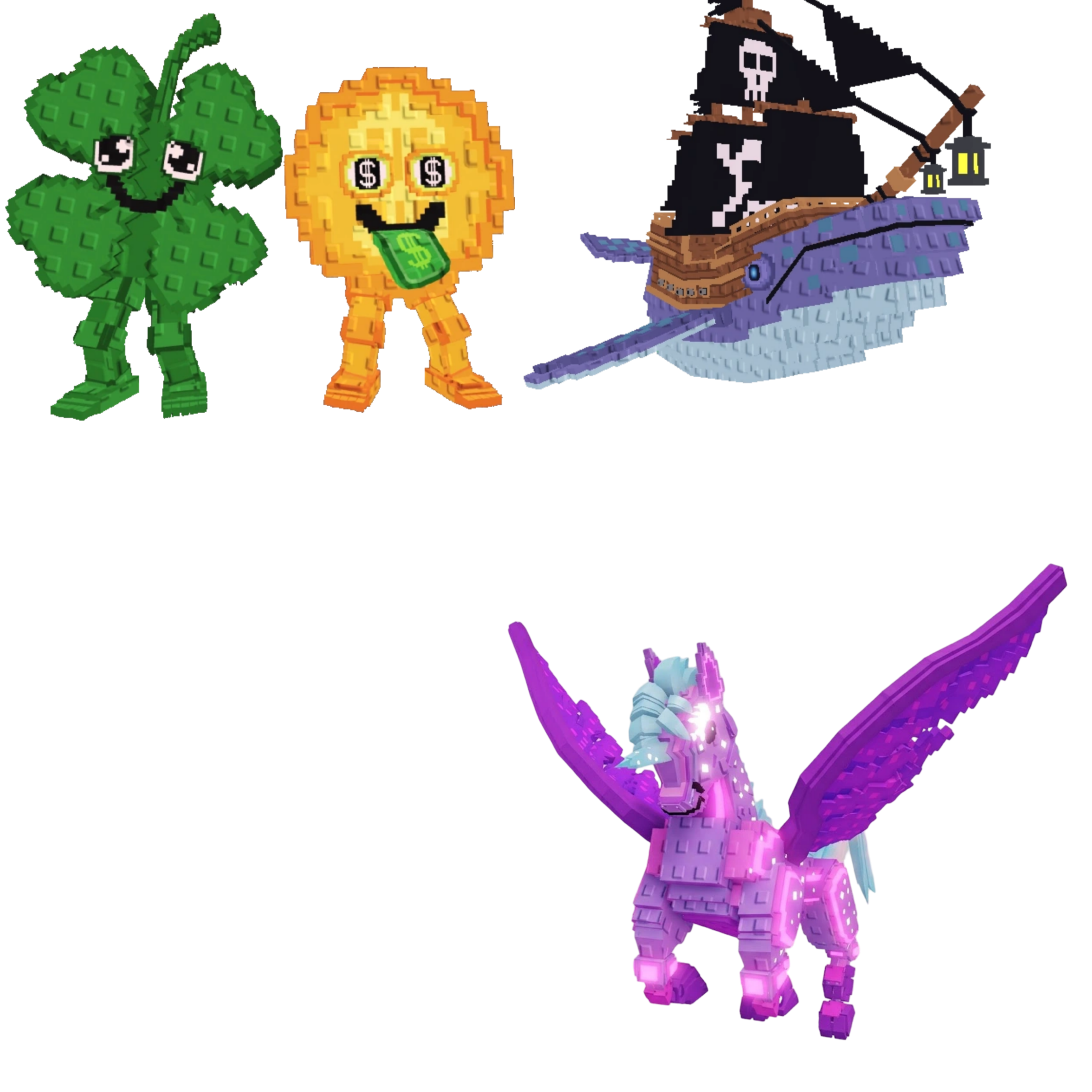 [BUNDLE] - 🐝 1x Fortunu and Cashuru 🐝 1x Celestial Pegasus 🐝 1x Capitano Moby