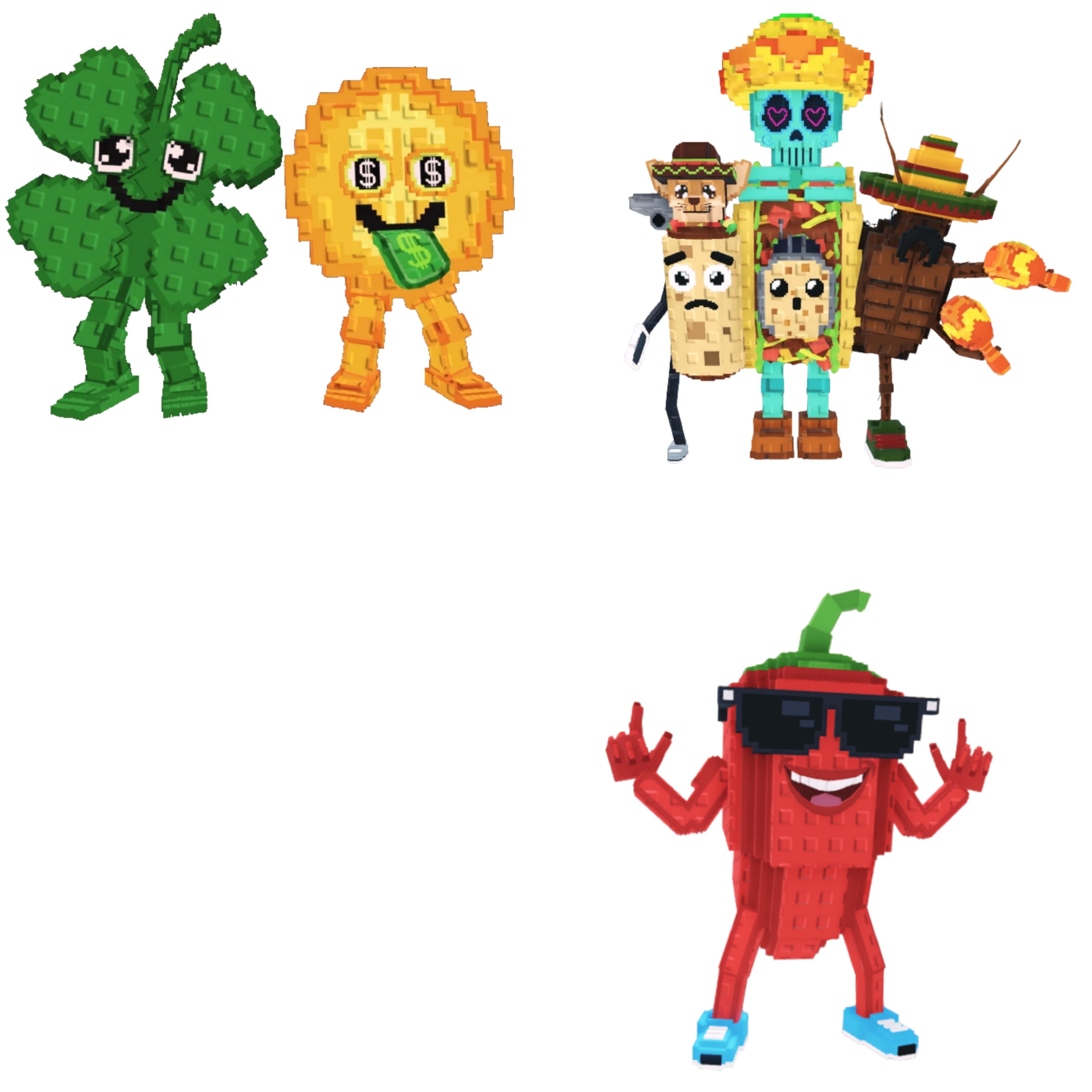[BUNDLE] - 🌙 1x Fortunu and Cashuru 🌙 1x La Taco Combinasion 🌙 1x Chillin Chili