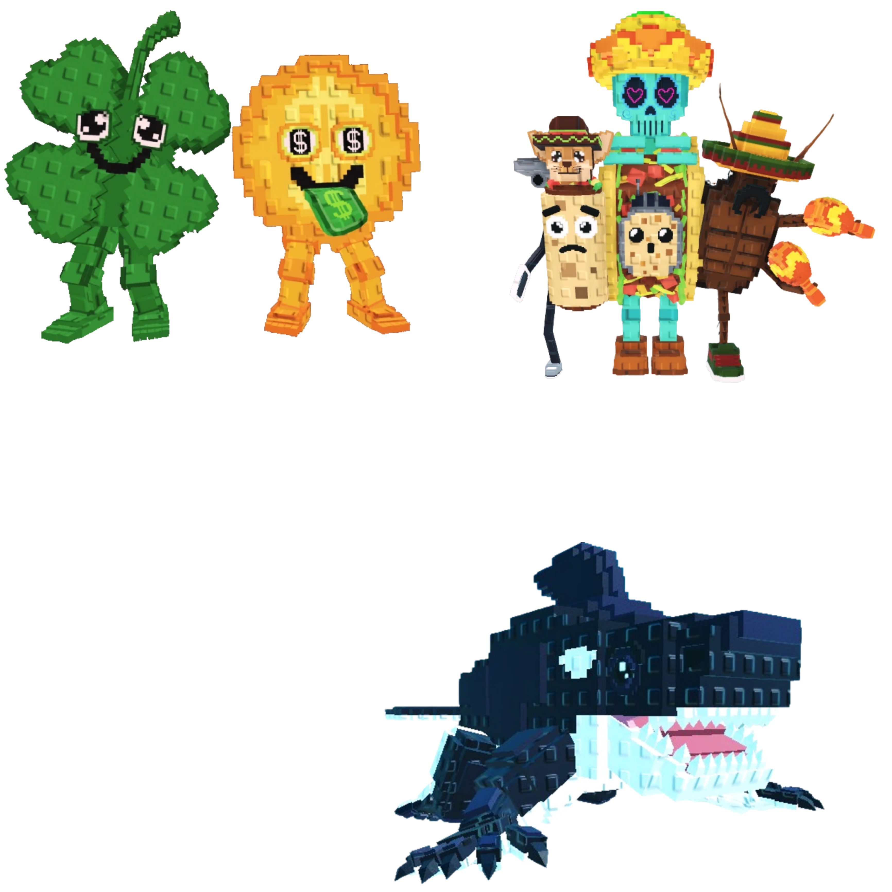 [BUNDLE] - 🌝 1x Fortunu and Cashuru 🌝 1x La Taco Combinasion 🌝 1x Orcaledon