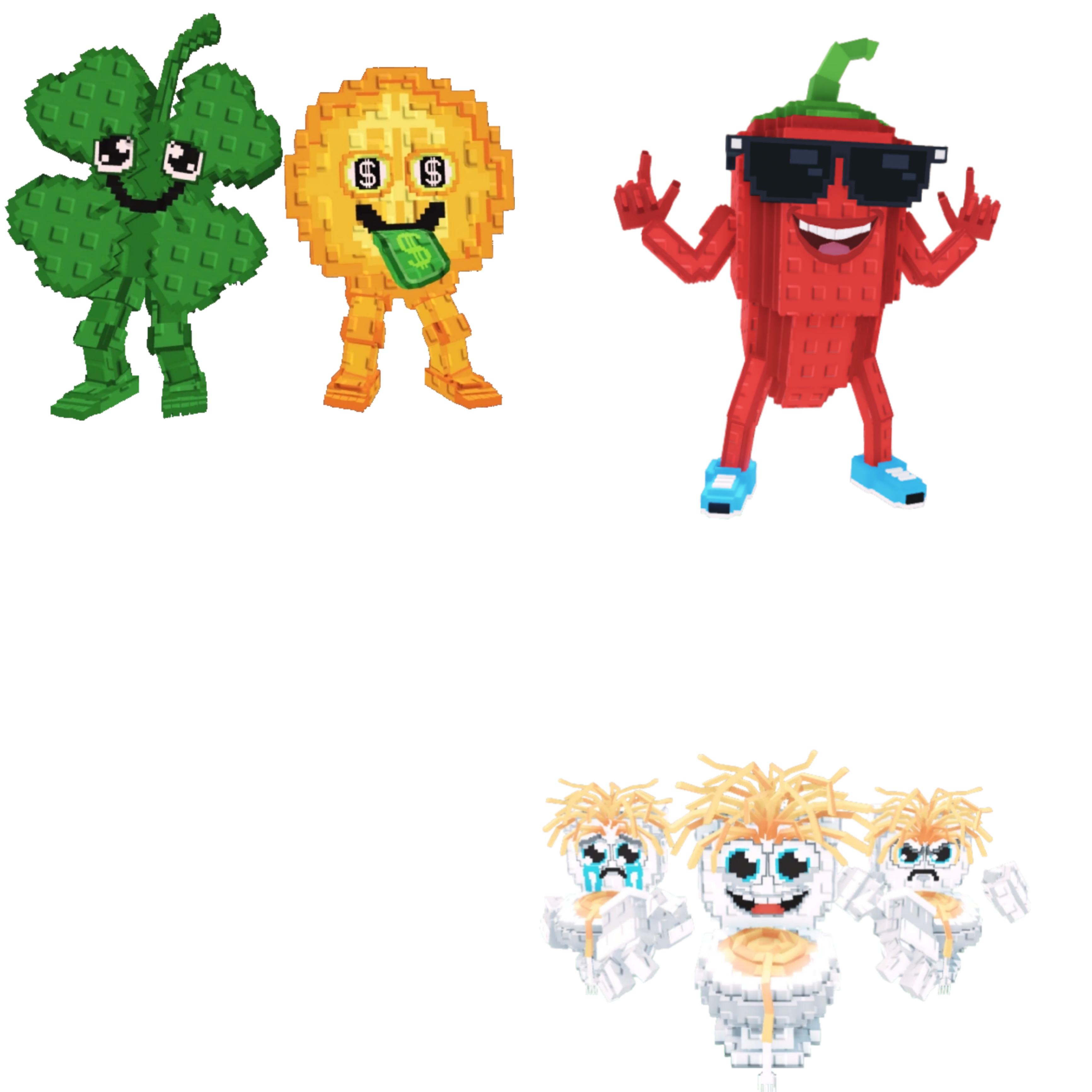 [BUNDLE] - ☁️ 1x Fortunu and Cashuru ☁️ 1x Chillin Chili ☁️ 1x Los Spaghettis
