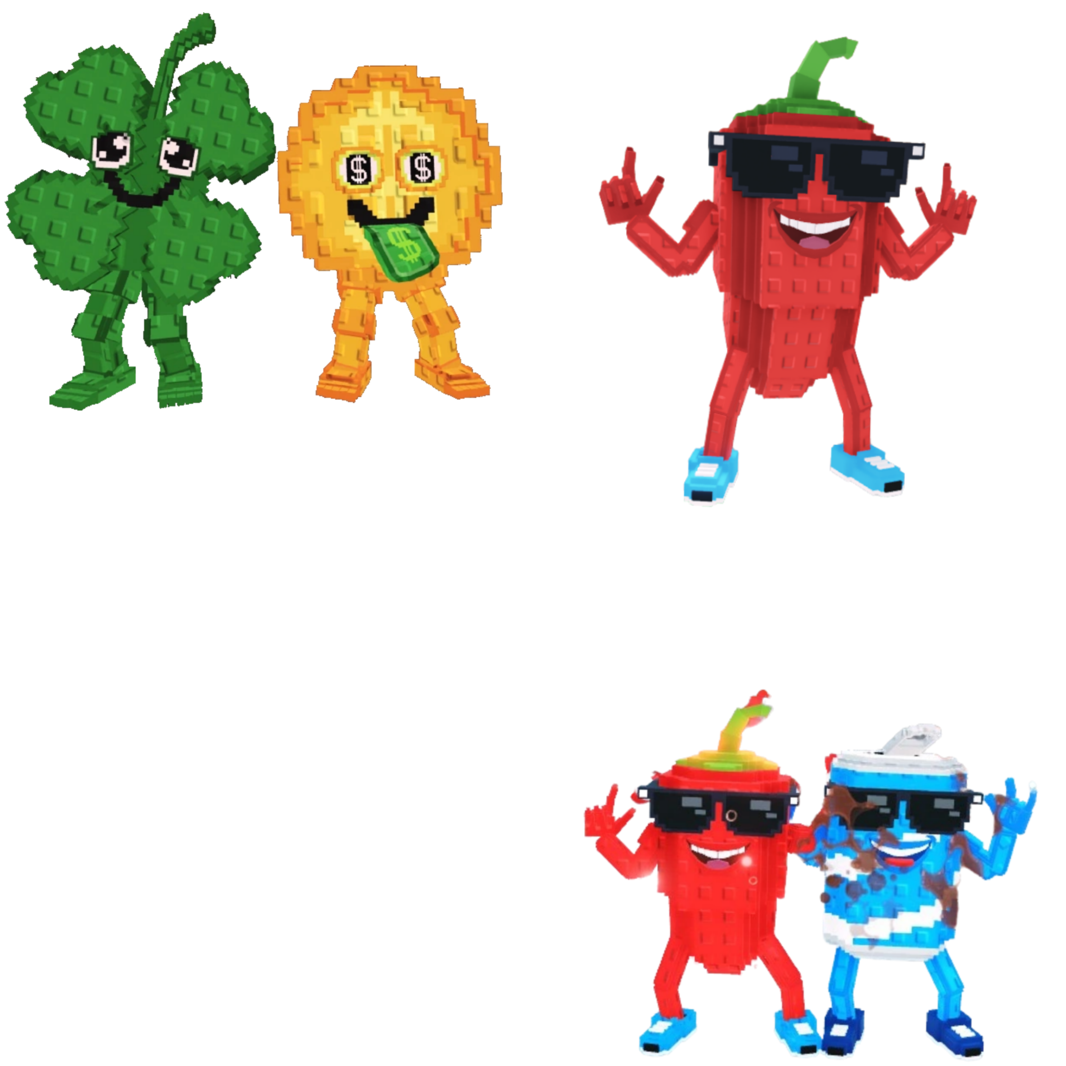 [BUNDLE] - 🌀 1x Fortunu and Cashuru 🌀 1x Chillin Chili 🌀 1x Swaggy Bros