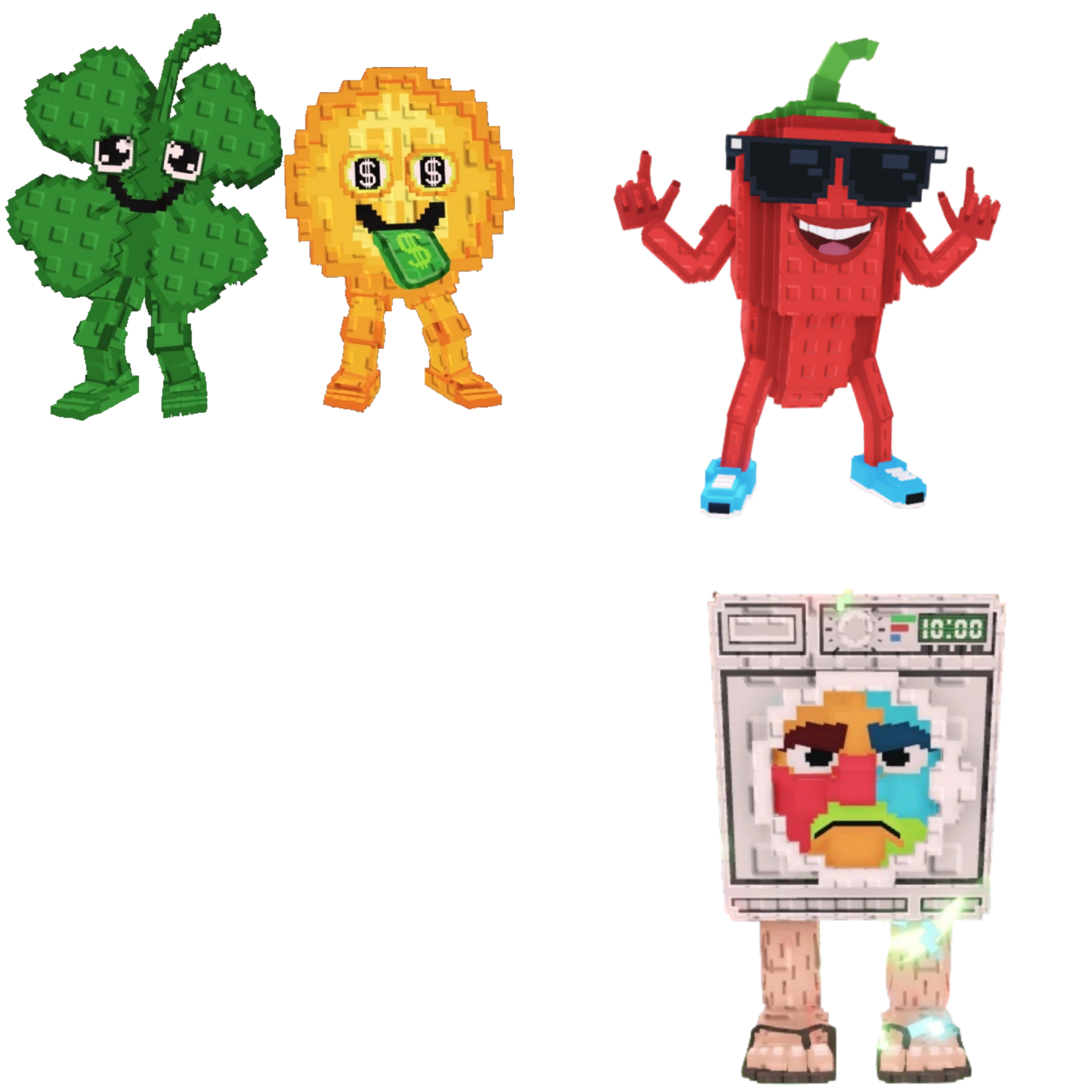 [BUNDLE] - 🌂 1x Fortunu and Cashuru 🌂 1x Chillin Chili 🌂 1x Lavadorito Spinito