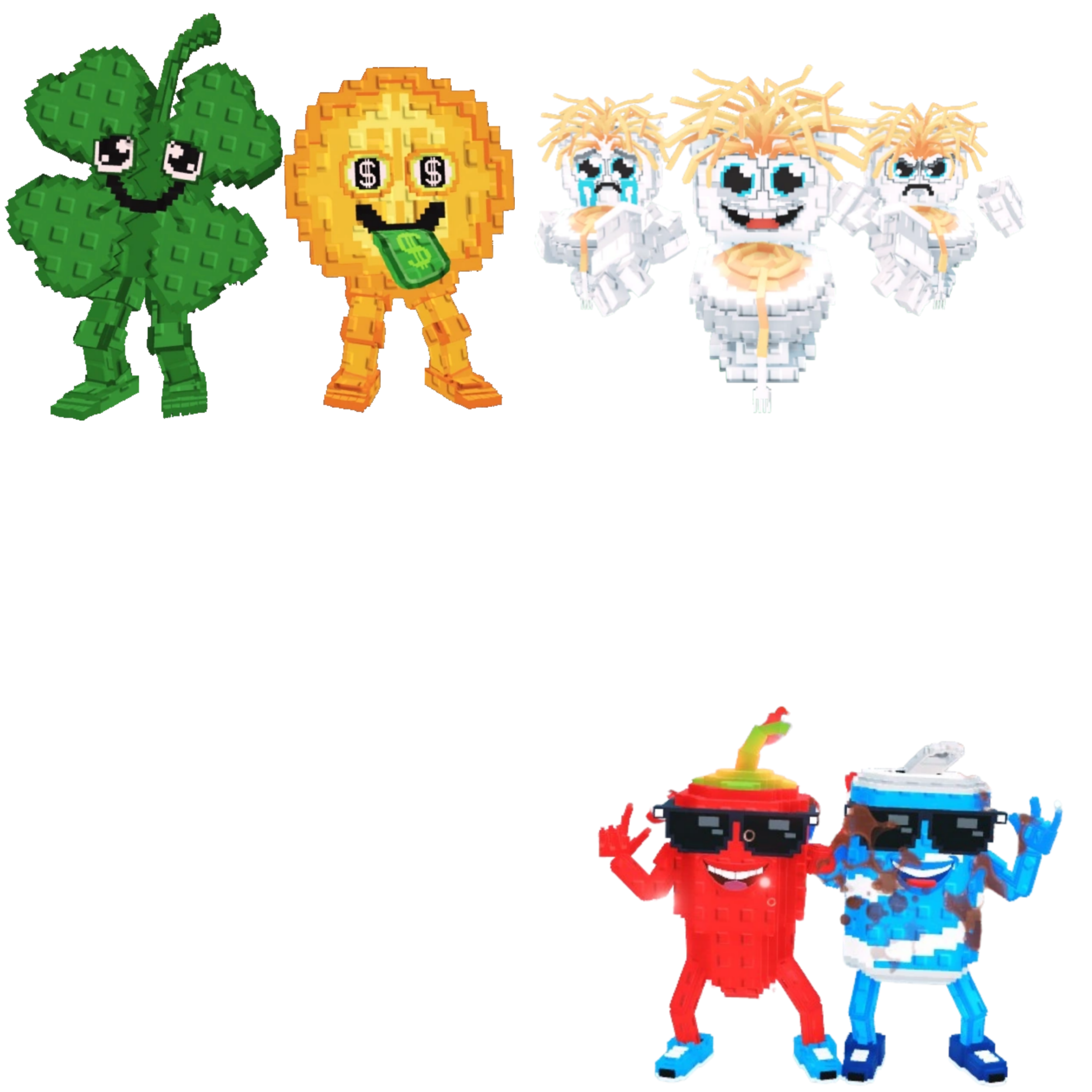 [BUNDLE] - 🍇 1x Fortunu and Cashuru 🍇 1x Los Spaghettis 🍇 1x Swaggy Bros