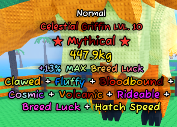 Normal Celestial Griffin LVL 10 (447.9KG) – CATCH AND TAME – FAST DELIVERY & TRUSTED