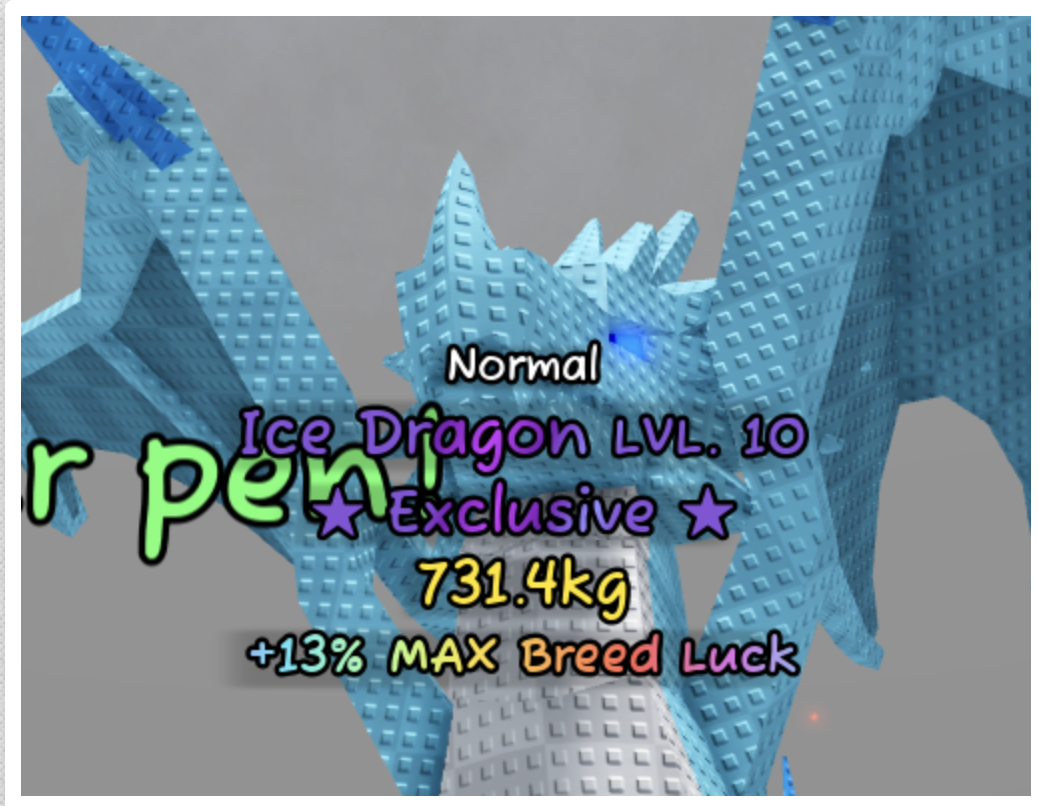 Normal Ice Dragon LVL 10 (731.4KG) – CATCH AND TAME – FAST DELIVERY & TRUSTED