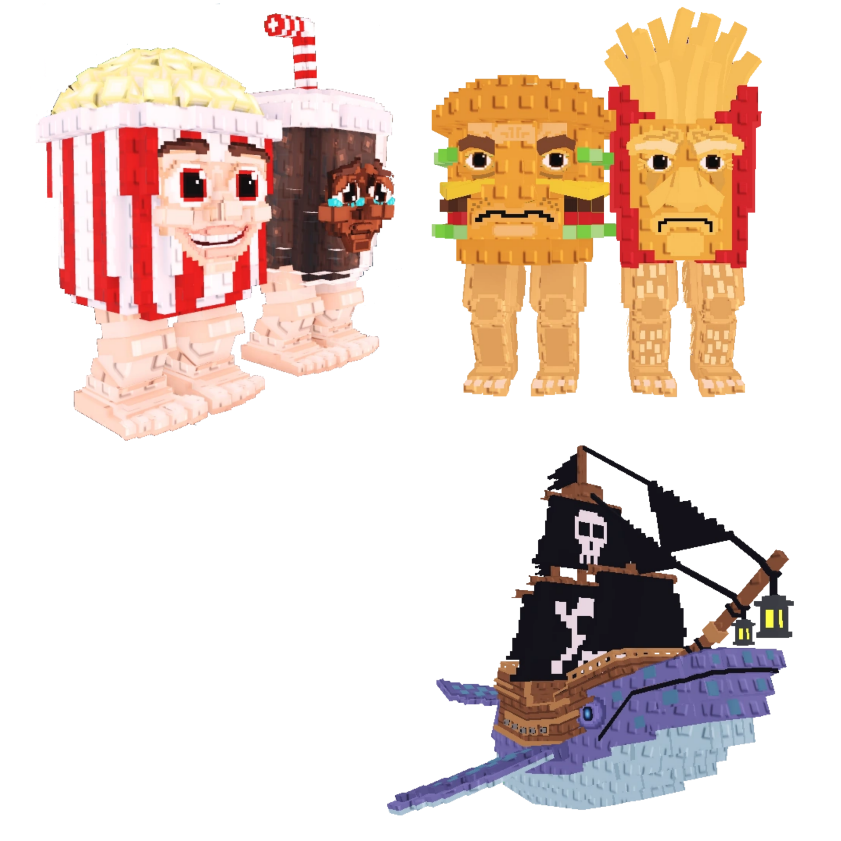 [BUNDLE] - 🧅 1x Popcuru and Fizzuru 🧅 1x Burguro And Fryuro 🧅 1x Capitano Moby