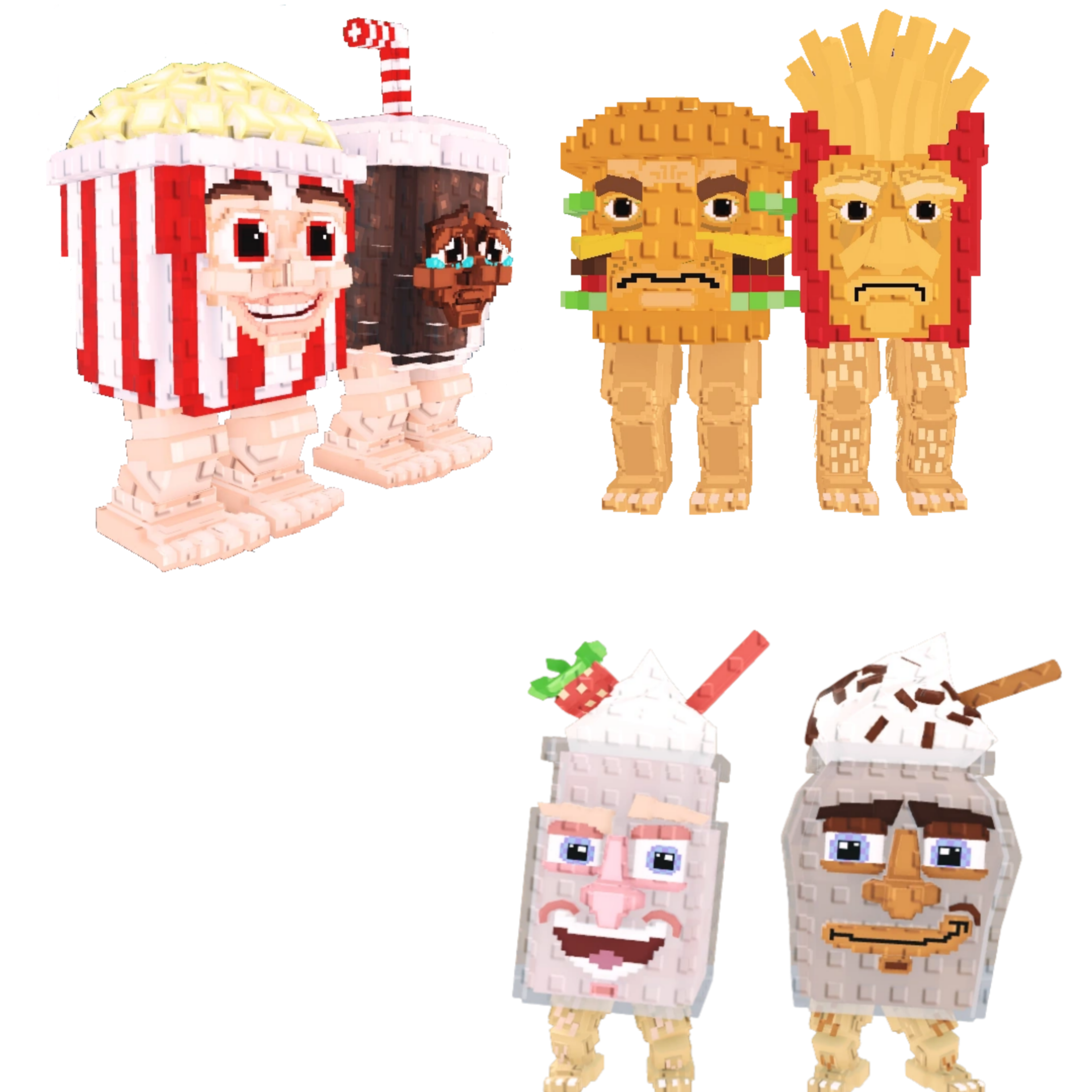 [BUNDLE] - 🥜 1x Popcuru and Fizzuru 🥜 1x Burguro And Fryuro 🥜 1x Fragrama and Chocrama