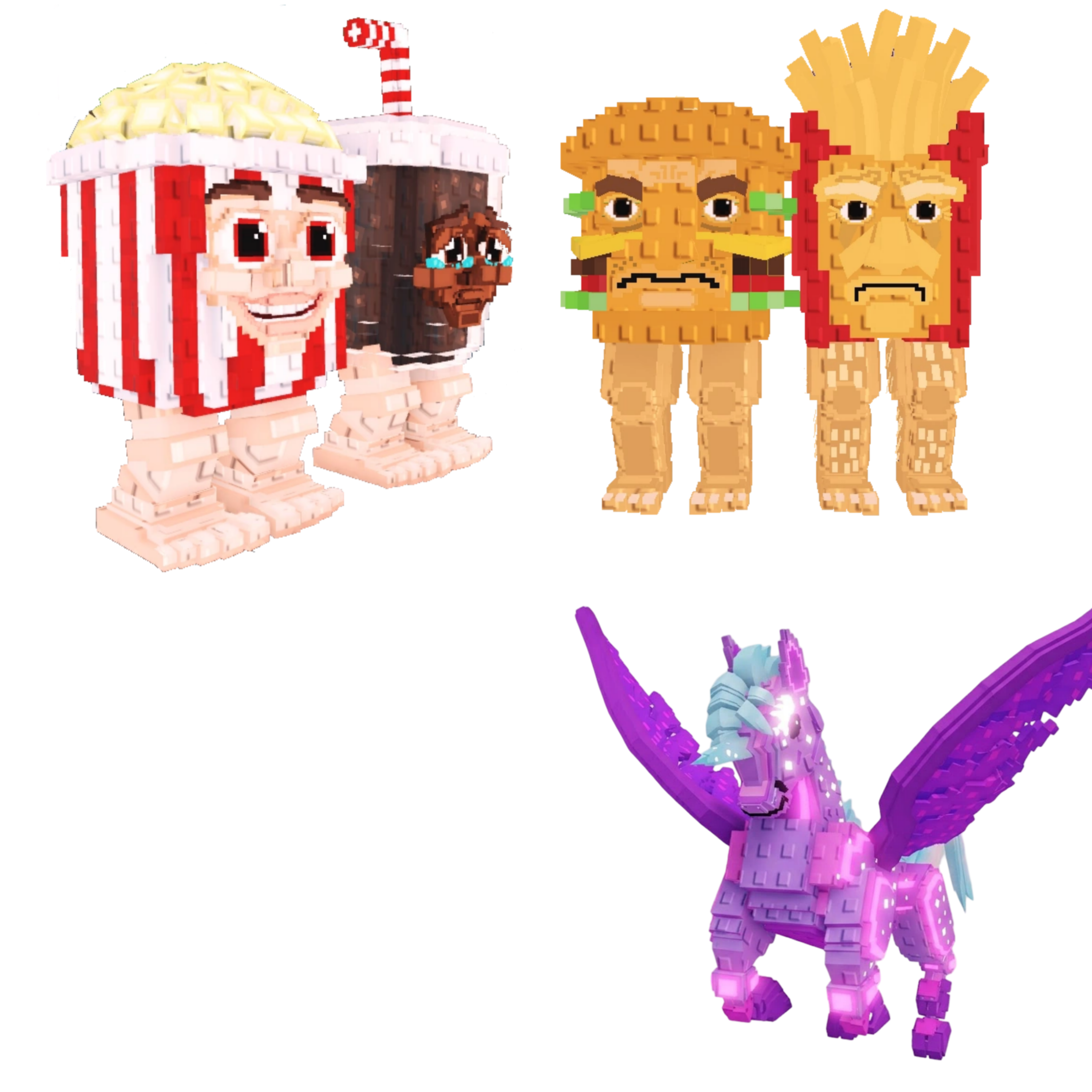 [BUNDLE] - 🍞 1x Popcuru and Fizzuru 🍞 1x Burguro And Fryuro 🍞 1x Celestial Pegasus
