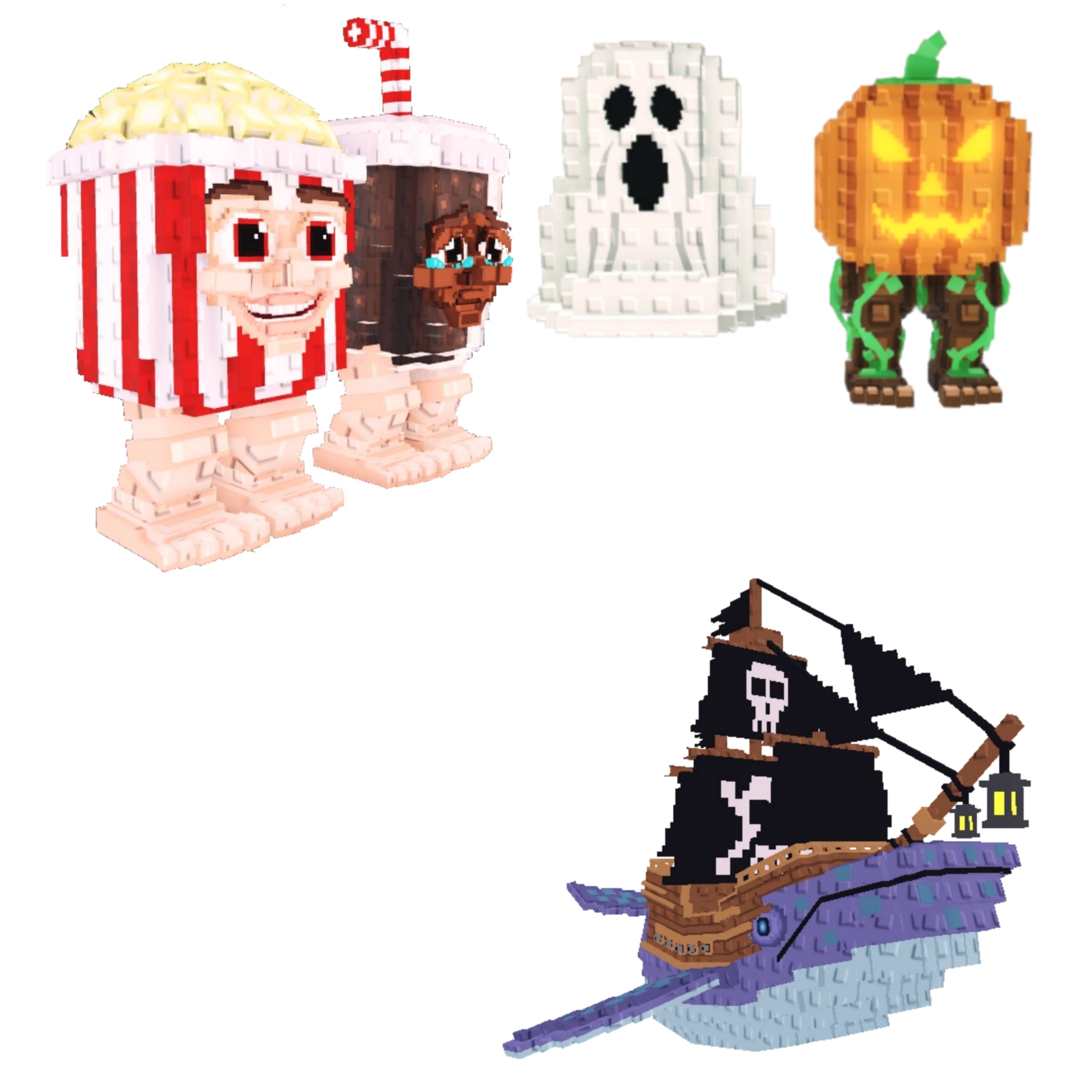 [BUNDLE] - 🍖 1x Popcuru and Fizzuru 🍖 1x Spooky and Pumpky 🍖 1x Capitano Moby