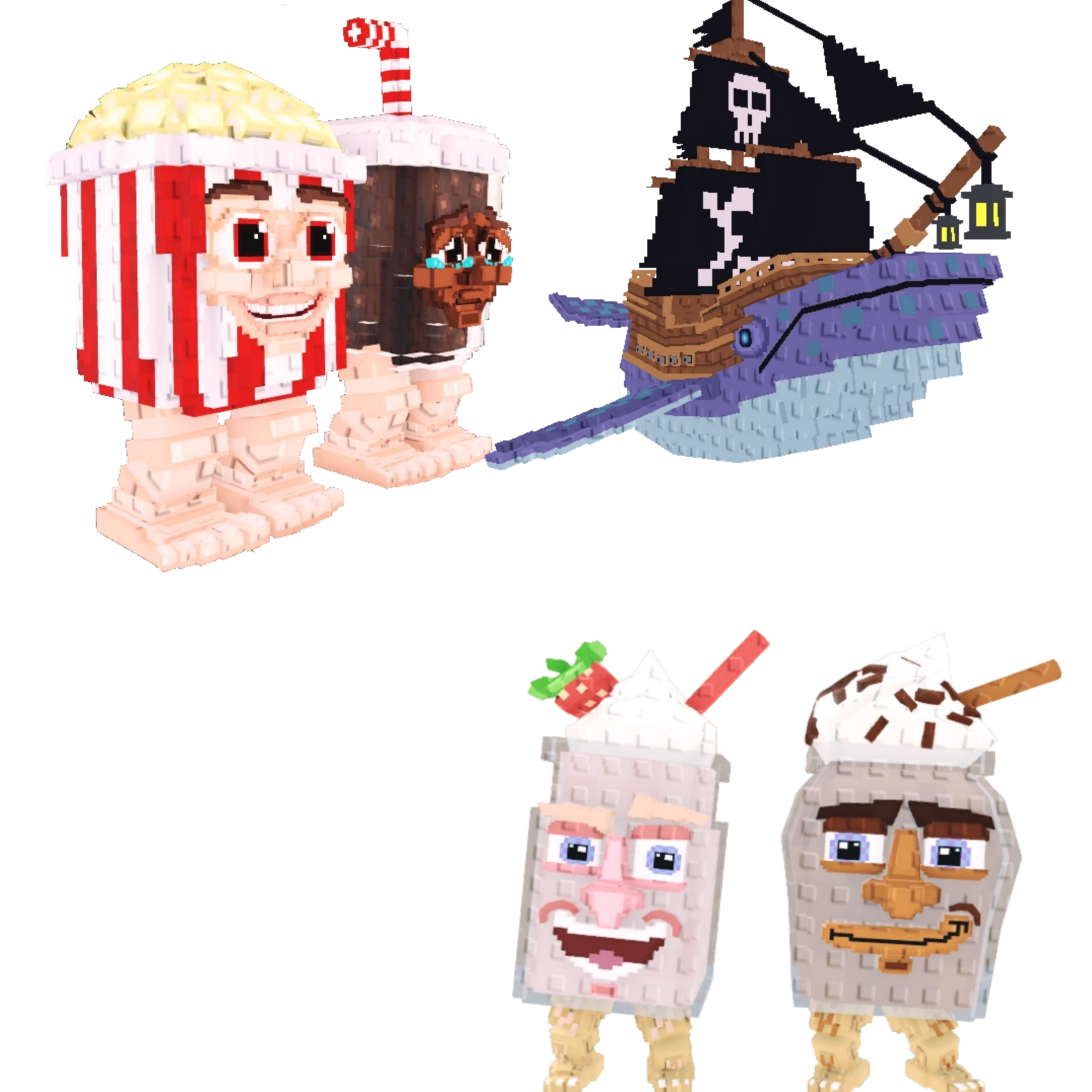 [BUNDLE] - 🍟 1x Popcuru and Fizzuru 🍟 1x Fragrama and Chocrama 🍟 1x Capitano Moby