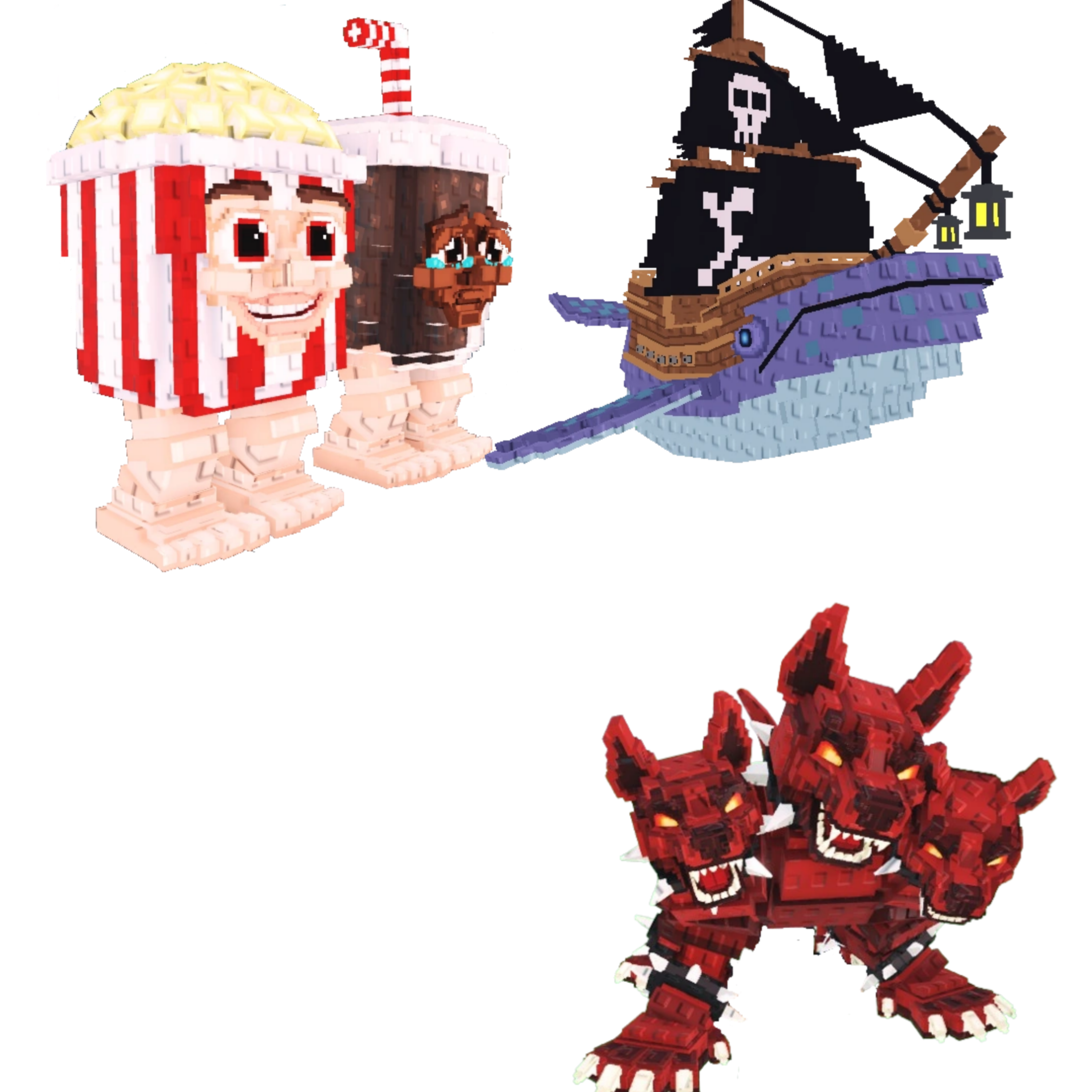 [BUNDLE] - 🍕 1x Popcuru and Fizzuru 🍕 1x Cerberus 🍕 1x Capitano Moby