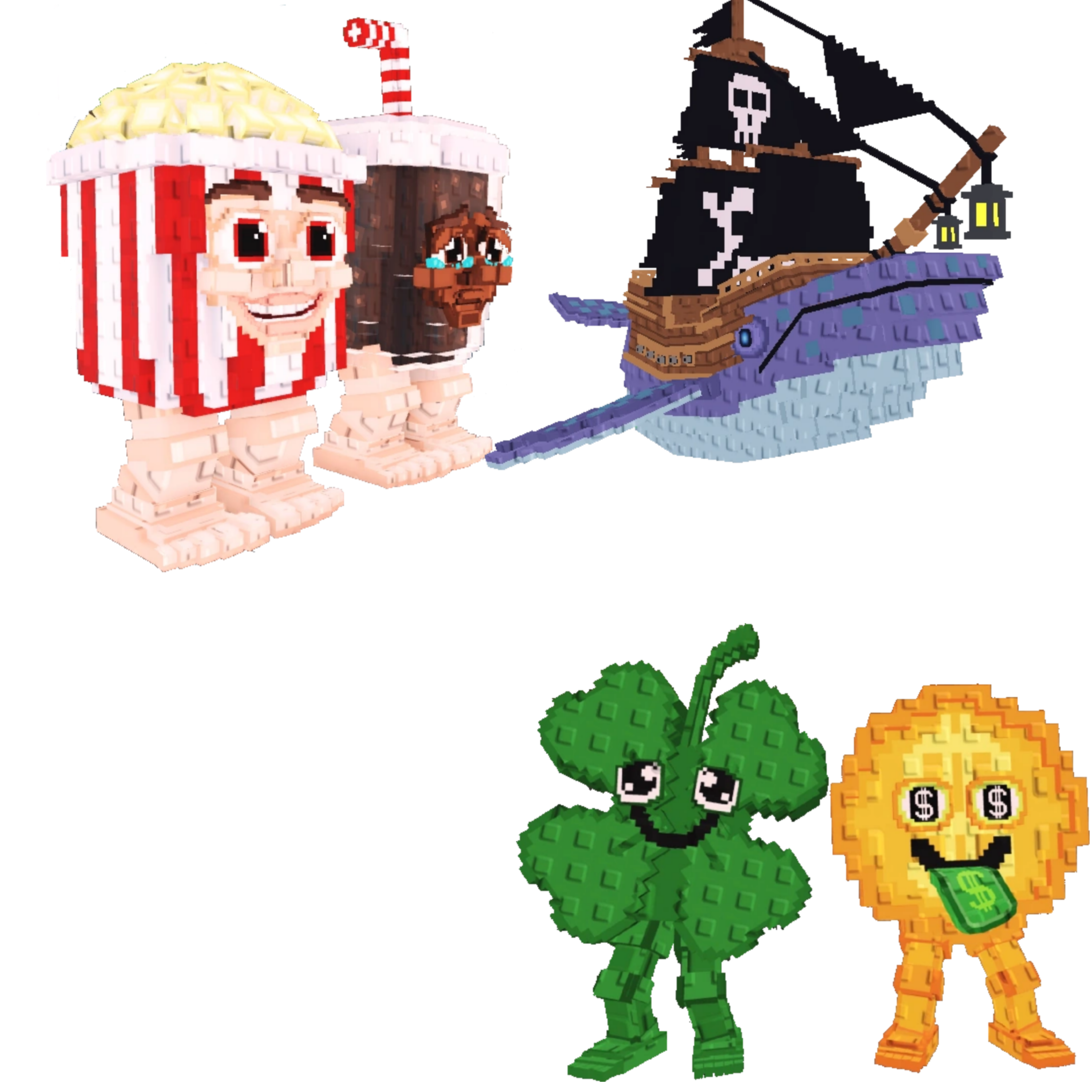 [BUNDLE] - 🥪 1x Popcuru and Fizzuru 🥪 1x Capitano Moby 🥪 1x Fortunu and Cashuru
