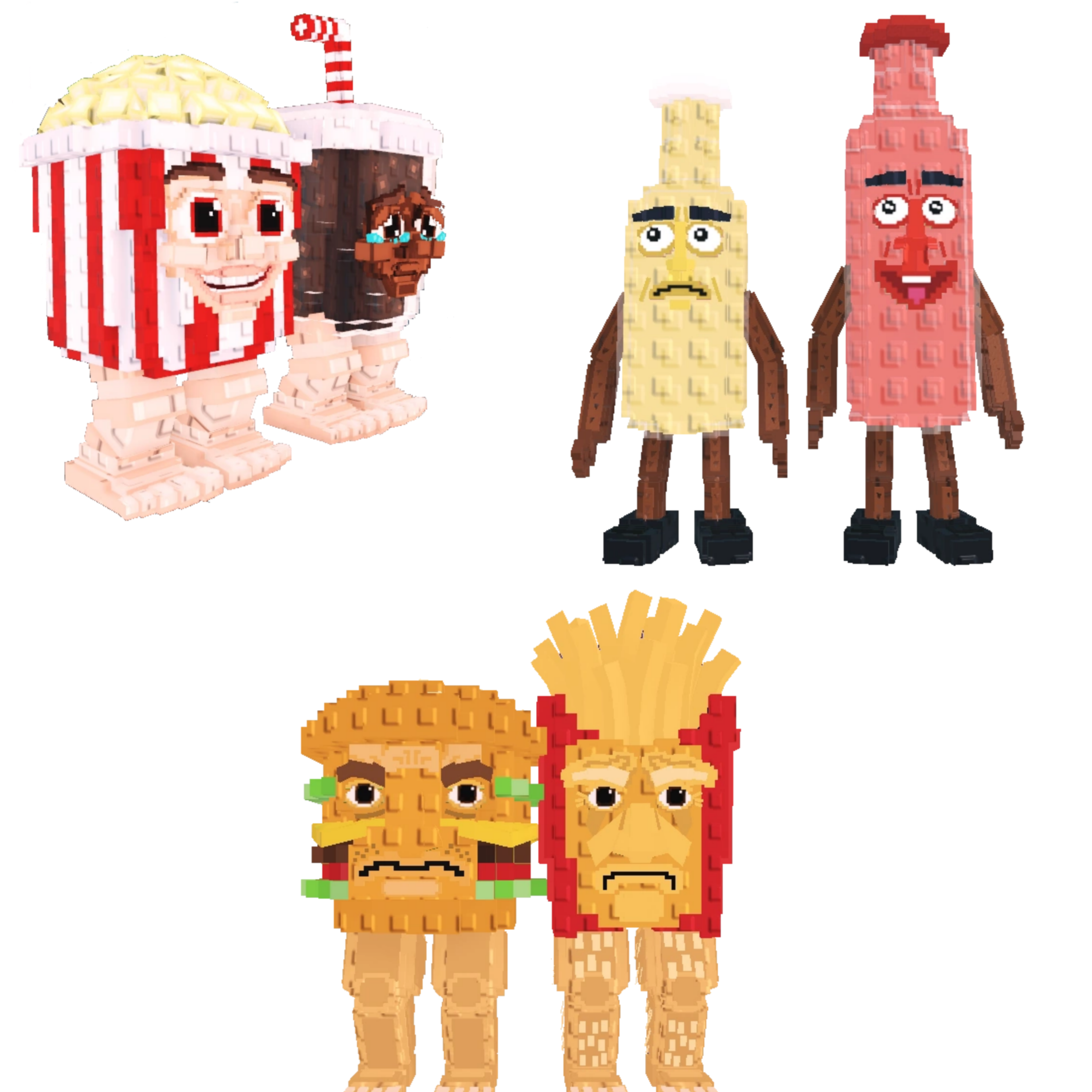 [BUNDLE] - 🍘 1x Popcuru and Fizzuru 🍘 1x Burguro And Fryuro 🍘 1x Ketchuru and Musturu