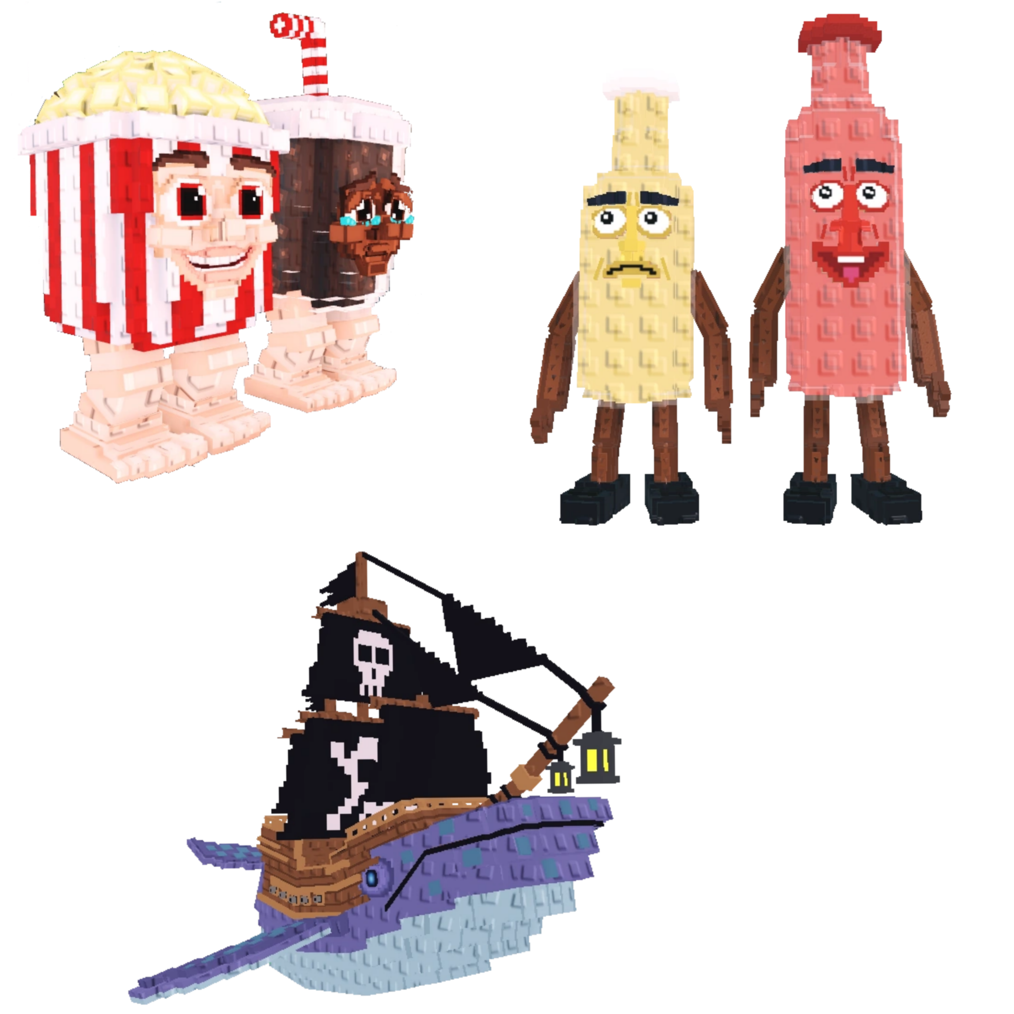[BUNDLE] - 🍚 1x Popcuru and Fizzuru 🍚 1x Capitano Moby 🍚 1x Ketchuru and Musturu