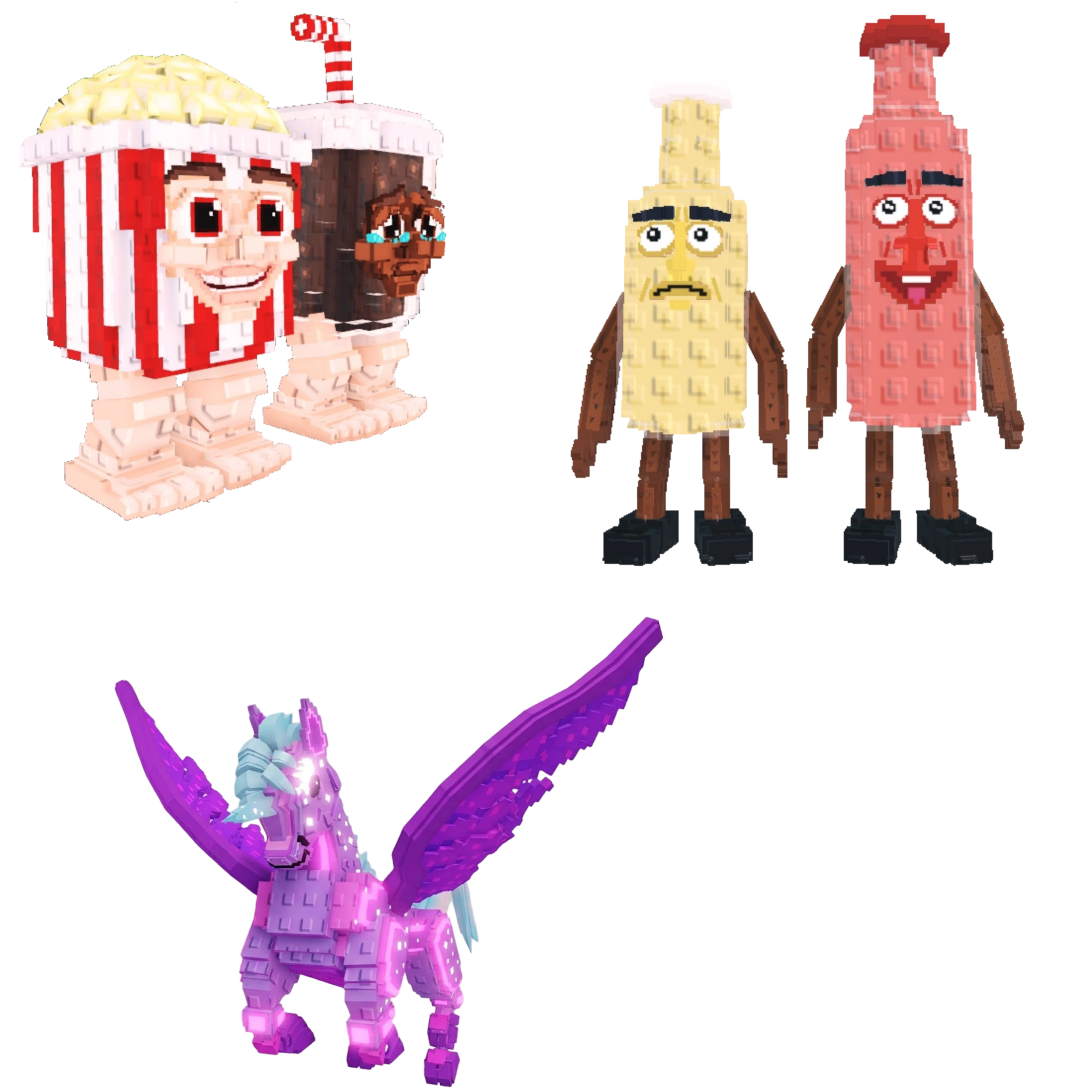 [BUNDLE] - 🍝 1x Popcuru and Fizzuru 🍝 1x Celestial Pegasus 🍝 1x Ketchuru and Musturu