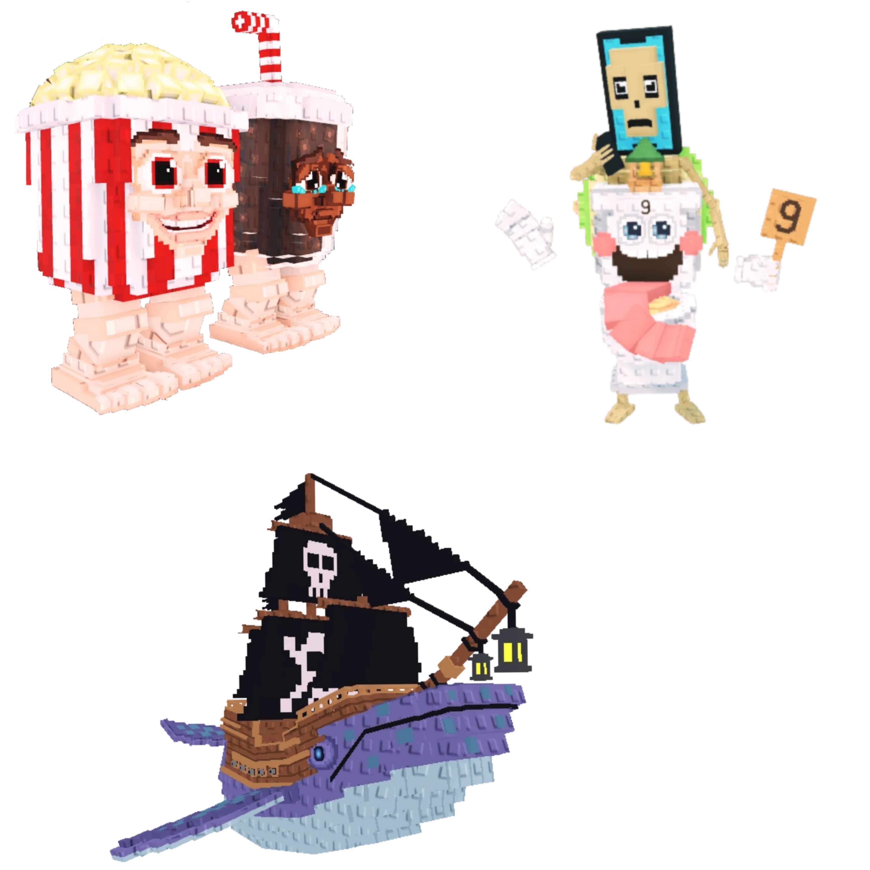 [BUNDLE] - 🍡 1x Popcuru and Fizzuru 🍡 1x Capitano Moby 🍡 1x La Secret Combinasion