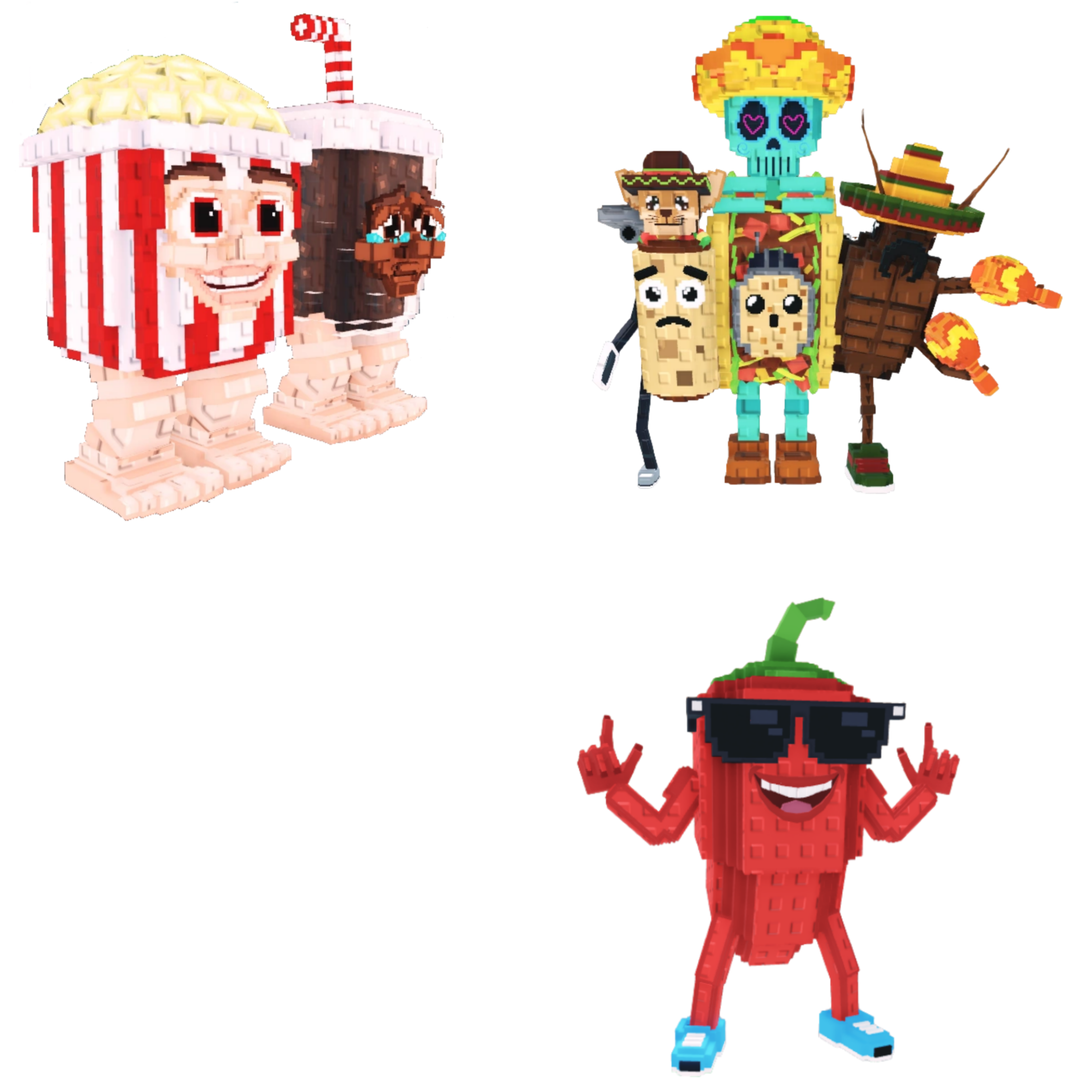 [BUNDLE] - 🍷 1x Popcuru and Fizzuru 🍷 1x Chillin Chili 🍷 1x La Taco Combinasion