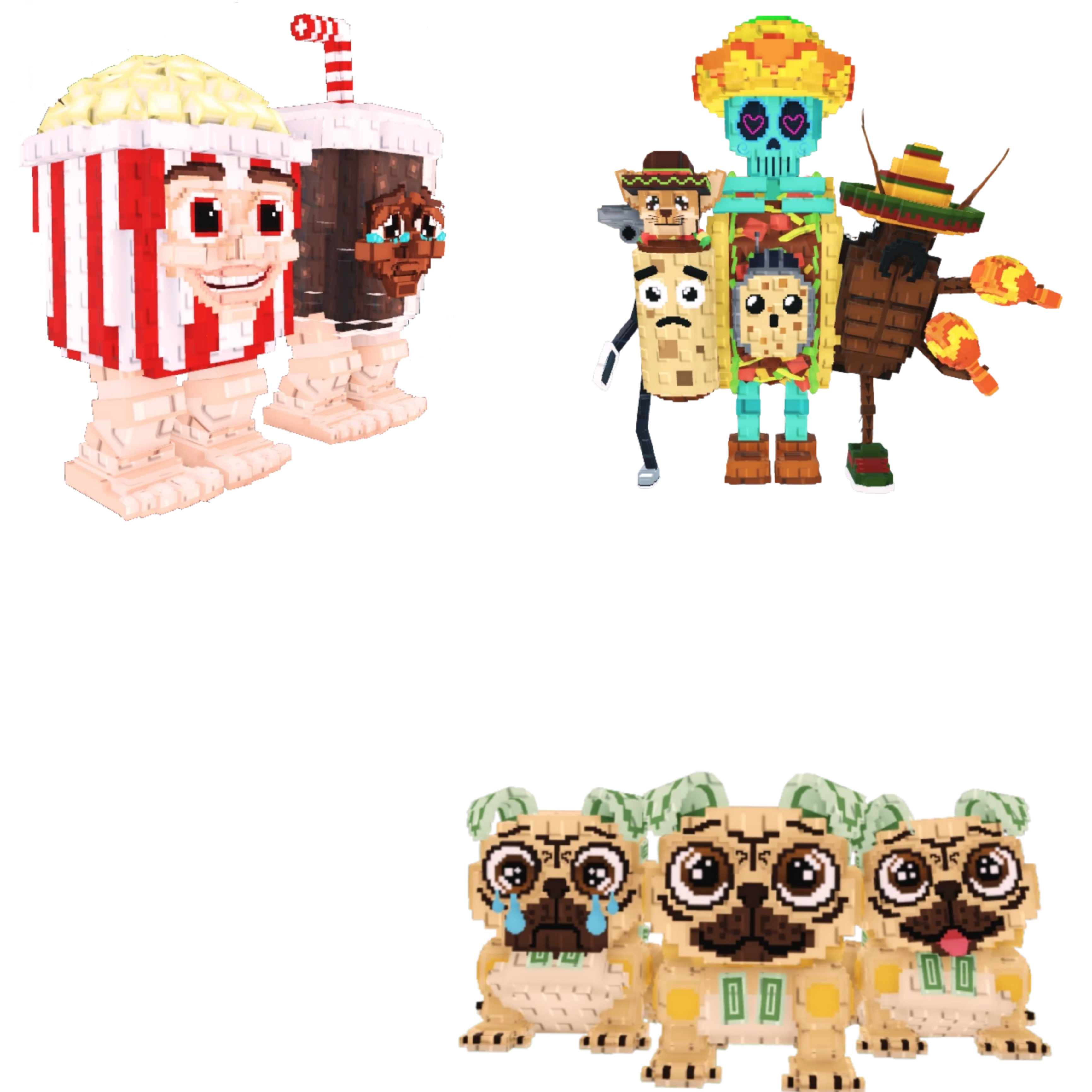 [BUNDLE] - 🍺 1x Popcuru and Fizzuru 🍺 1x La Taco Combinasion 🍺 1x Los Puggies