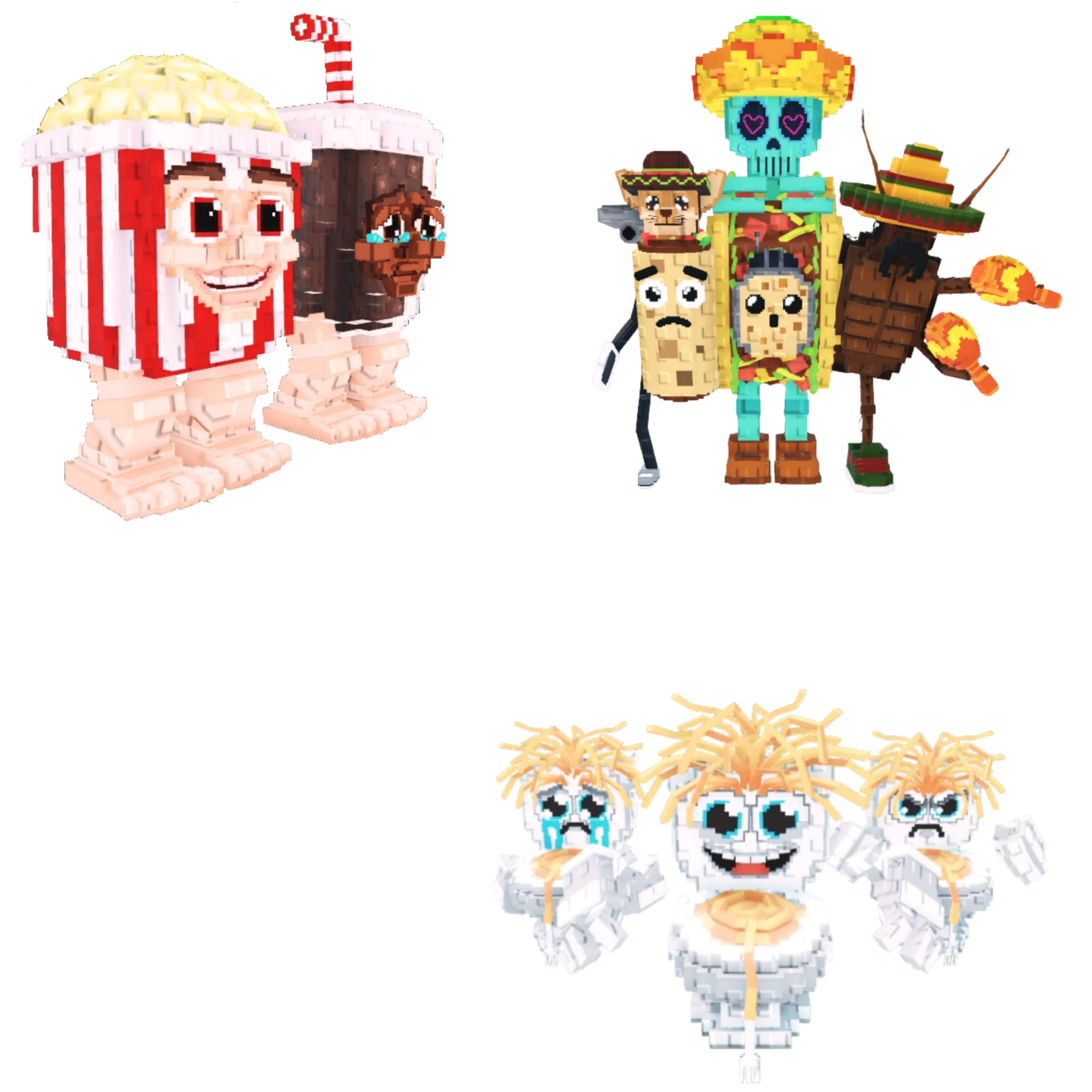 [BUNDLE] - 🥂 1x Popcuru and Fizzuru 🥂 1x La Taco Combinasion 🥂 1x Los Spaghettis