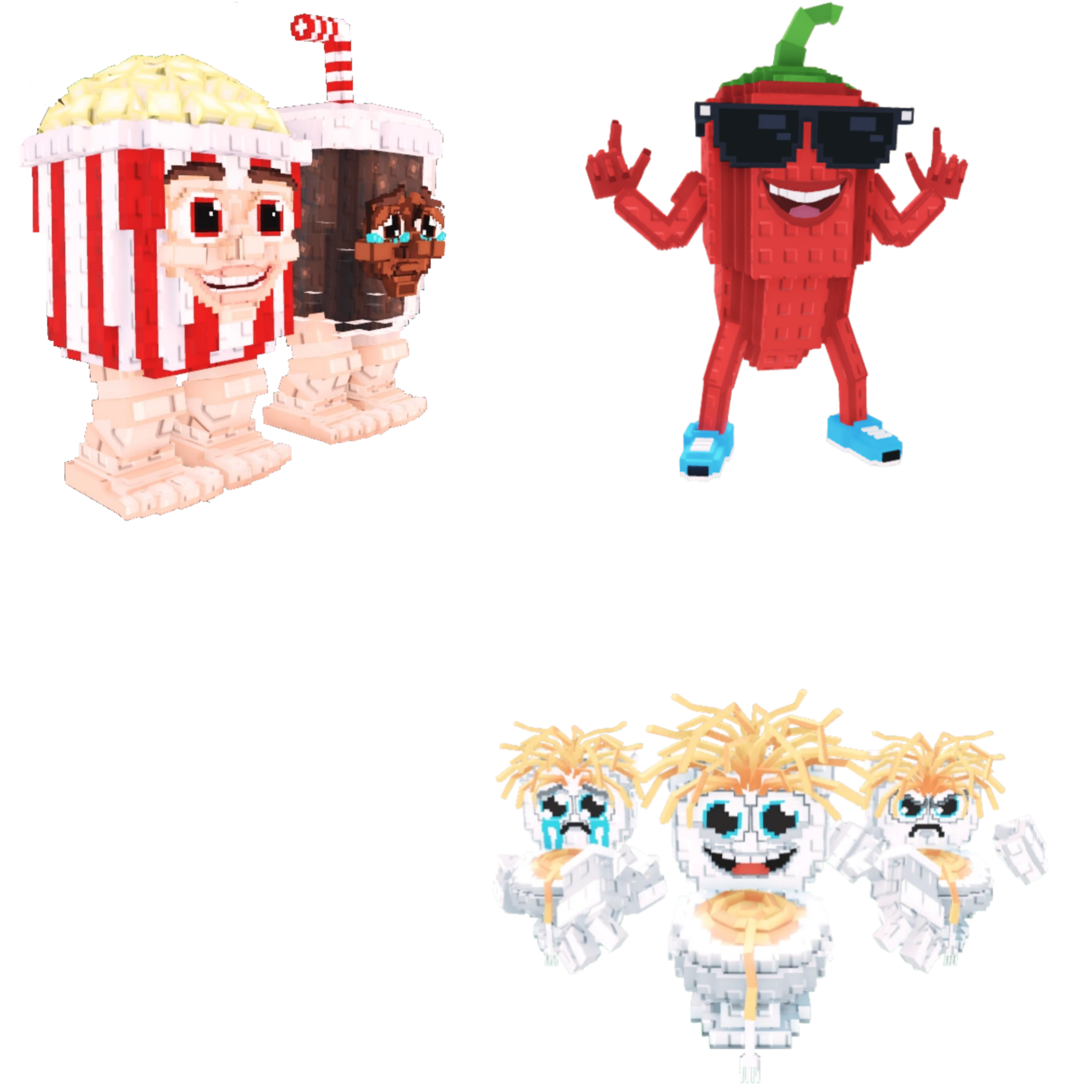 [BUNDLE] - 🎄 1x Popcuru and Fizzuru 🎄 1x Chillin Chili 🎄 1x Los Spaghettis