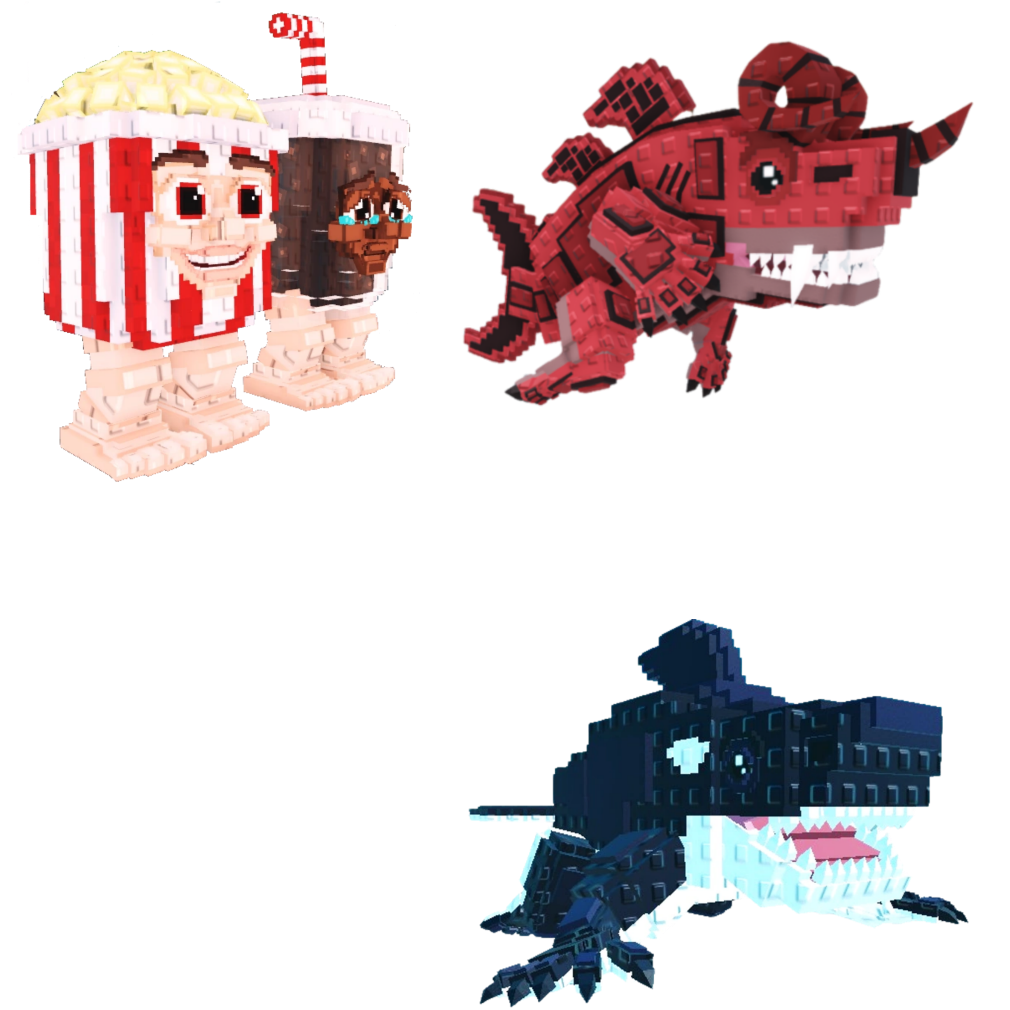 [BUNDLE] - 🎉 1x Popcuru and Fizzuru 🎉 1x Orcaledon 🎉 1x Eviledon