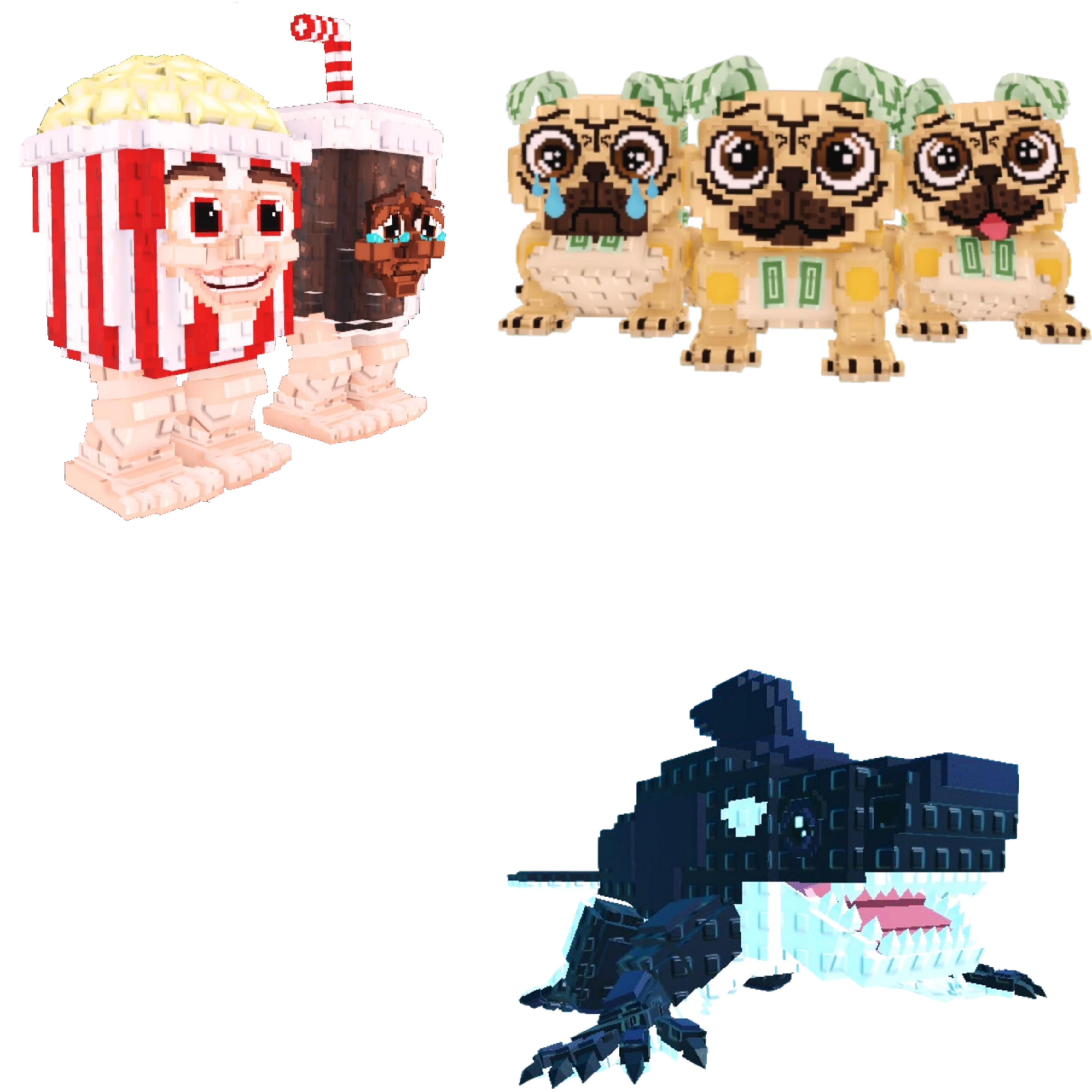 [BUNDLE] - 🕹️ 1x Popcuru and Fizzuru 🕹️ 1x Orcaledon 🕹️ 1x Los Puggies