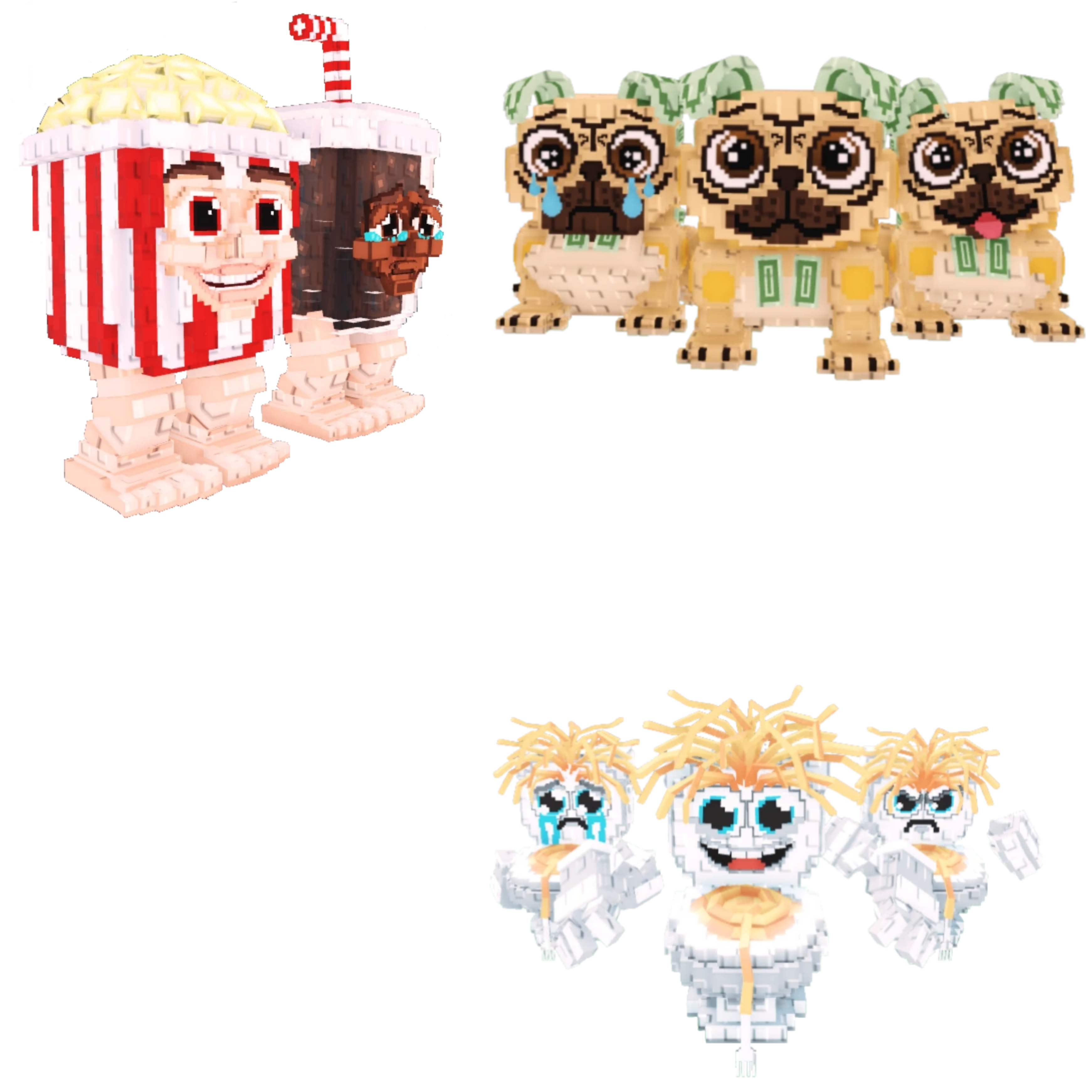 [BUNDLE] - 🎰 1x Popcuru and Fizzuru 🎰 1x Los Spaghettis 🎰 1x Los Puggies