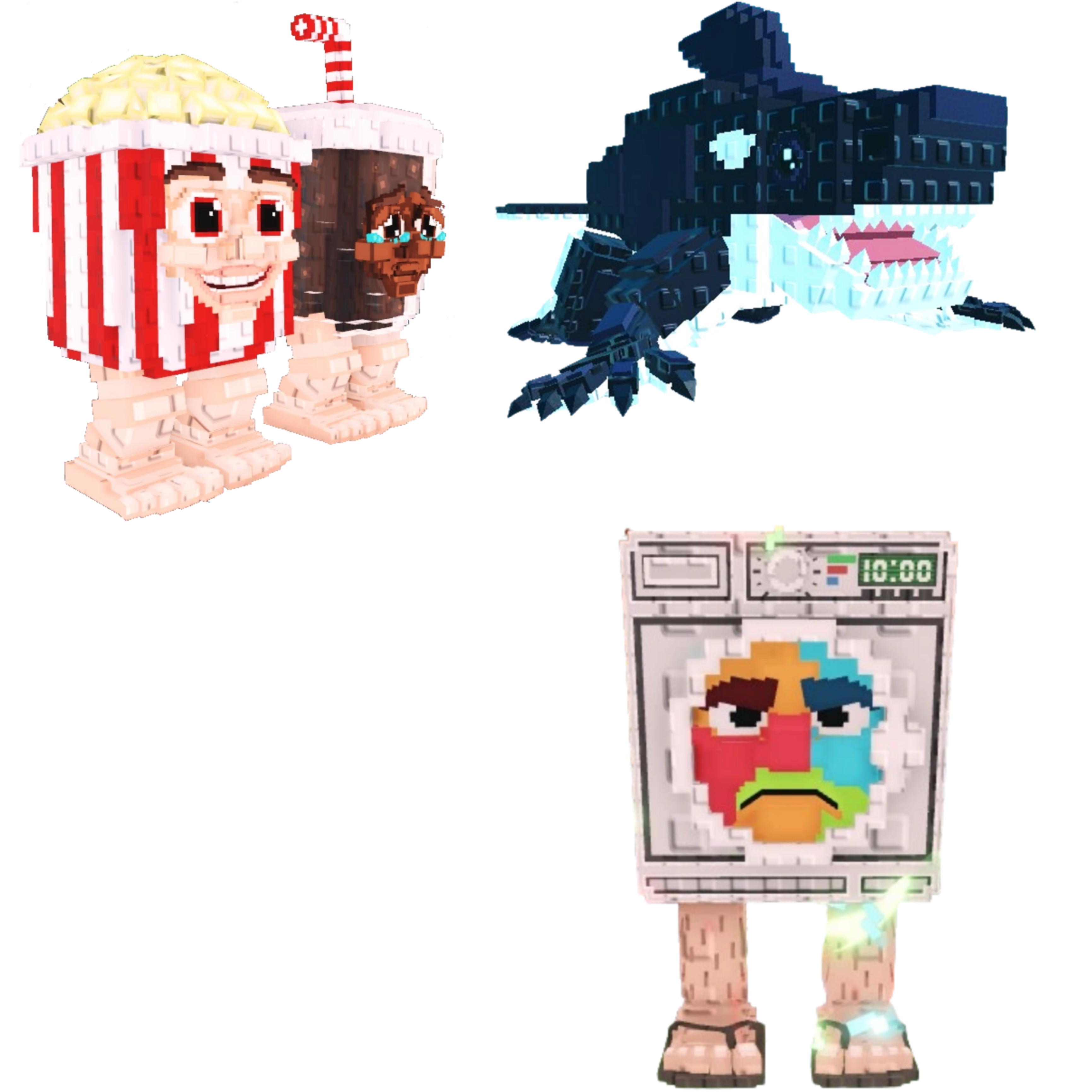 [BUNDLE] - 🎩 1x Popcuru and Fizzuru 🎩 1x Orcaledon 🎩 1x Lavadorito Spinito