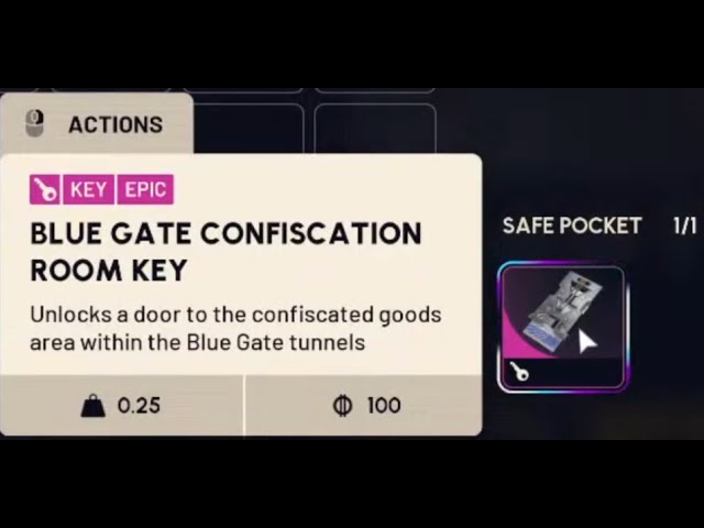 Blue Gate Confiscation Room Key