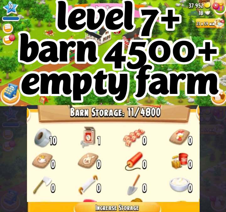 Lv 7+ Barn 4500+ metarial stock account/ only $20