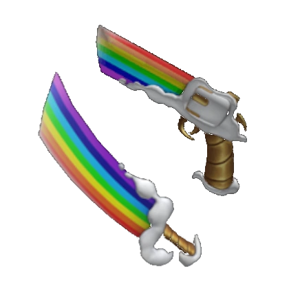 Rainbow Set | Rainbow Gun + Rainbow Knife | Murder Mystery 2 | MM2 | Fast Delivery