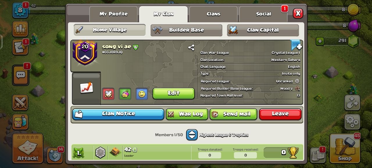 Posative War Log 💎 Level 20 💎 League Crystals 1 💎 Best Name 👍 Fast Delivery
