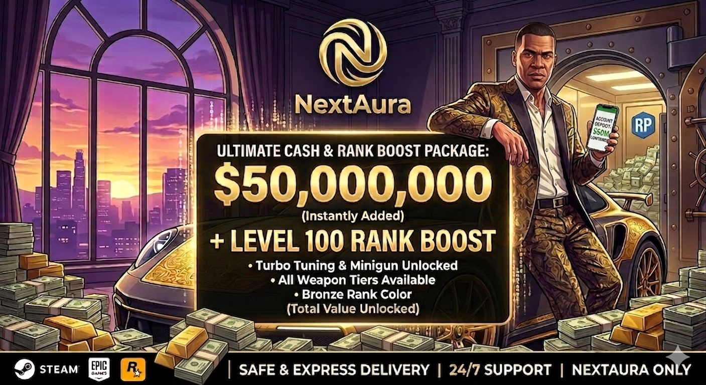 💵 50M Pure Cash + 100 Level  Boost | GTA 5 [Legacy/Enhanced] [Not Full game Account] Money Boost and Level Boost | PC