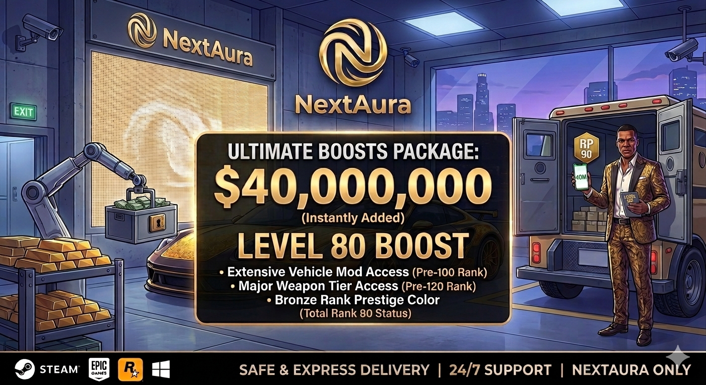 💵 40M Pure Cash + 80 Level Boost | GTA 5 [Legacy/Enhanced] [Not Full game Account] Money Boost and Level Boost | PC