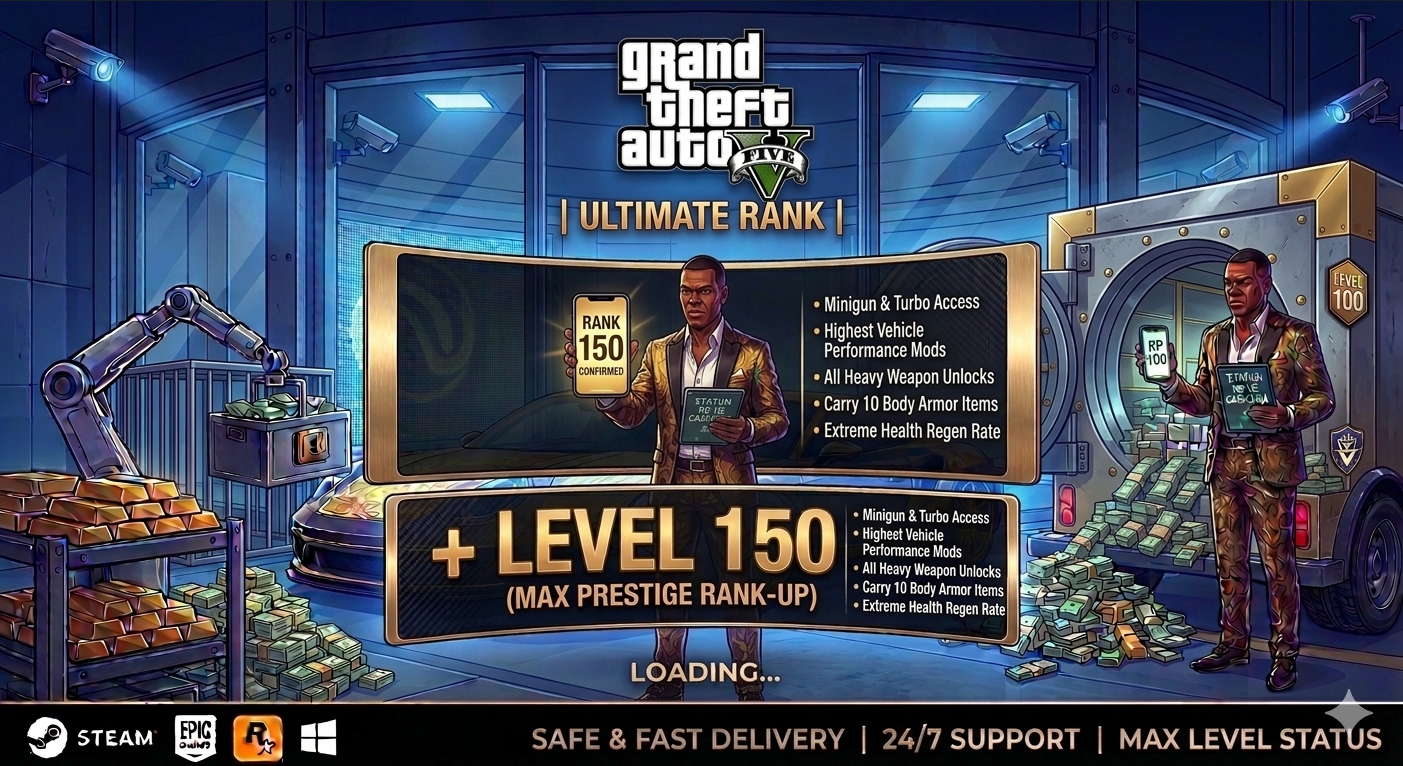 🚀 RP Level Boost ✅ 150 RP Level | GTA 5 [Legacy/Enhanced] [Not Full game Account] PC