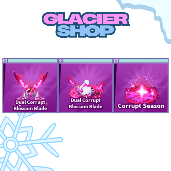 Dual Corrupt Blossom Blade + Explosion + Emote ( Limited Set )