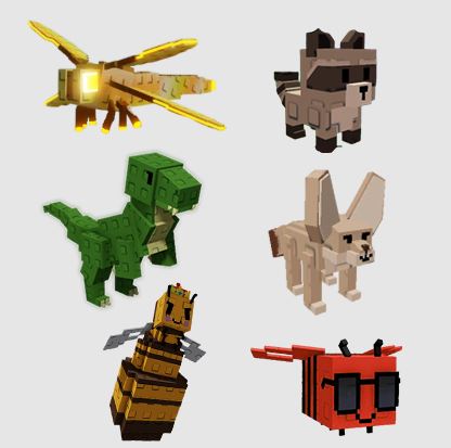 6 Pet Pack๐ฆ Raccoon ๐ฅ Disco Bee ๐ Queen Bee ๐ฆ T-Rex + ๐ Dragonfly + ๐ฆ Fennec Fox โกDelivery Time 5 Mint + Trusted Seller โ