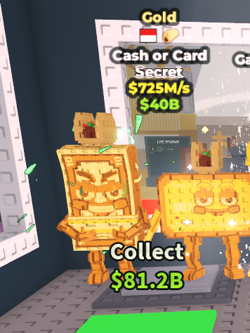 Cash or Card - 725 M/s - Gold - Instant Delivery