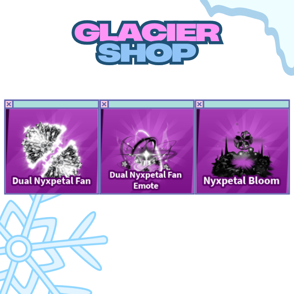 Dual Nyxpetal Fan + Explosion + Emote ( Limited Set )