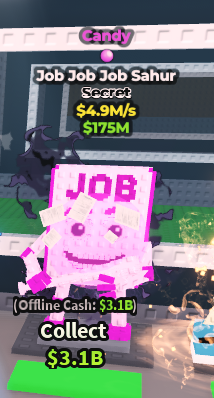 [ Secret ] Candy Job Job Job With Bubblegum Trait 4.9M/Sec | Ready Unit✅ | INSTANT DELIVERY✅