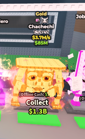 [ Secret ] Gold Chachechi With Nyan , Skeleton Trait 3.7M/Sec | Ready Unit✅ | INSTANT DELIVERY✅