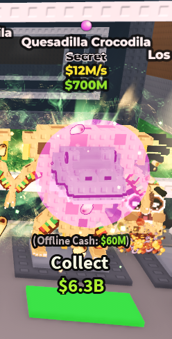 [ Secret ] Quesadilla Crocodila With Bubblegum Trait 12.5M/Sec | Ready Unit✅ | INSTANT DELIVERY✅