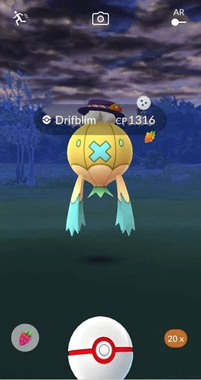 POKEMON GO -Shiny Drifblim Costume Halloween Hat - 20K OR 1M STARDUST