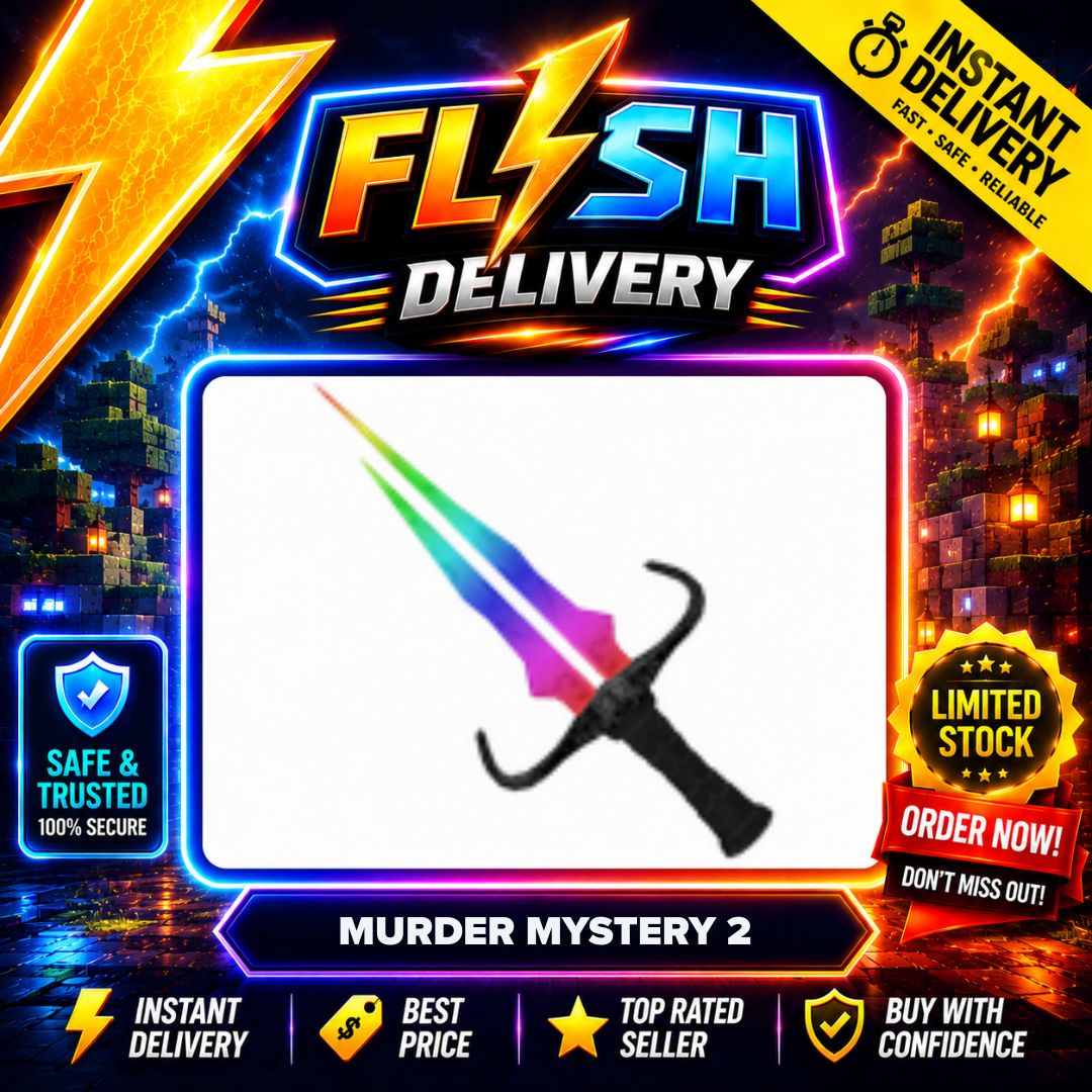 1x CHROMA DEATHSHARD KNIFE - MURDER MYSTERY 2 / MM2