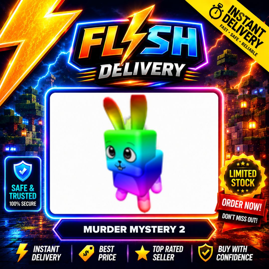 2x CHROMA FIRE BUNNY PET - MURDER MYSTERY 2 / MM2