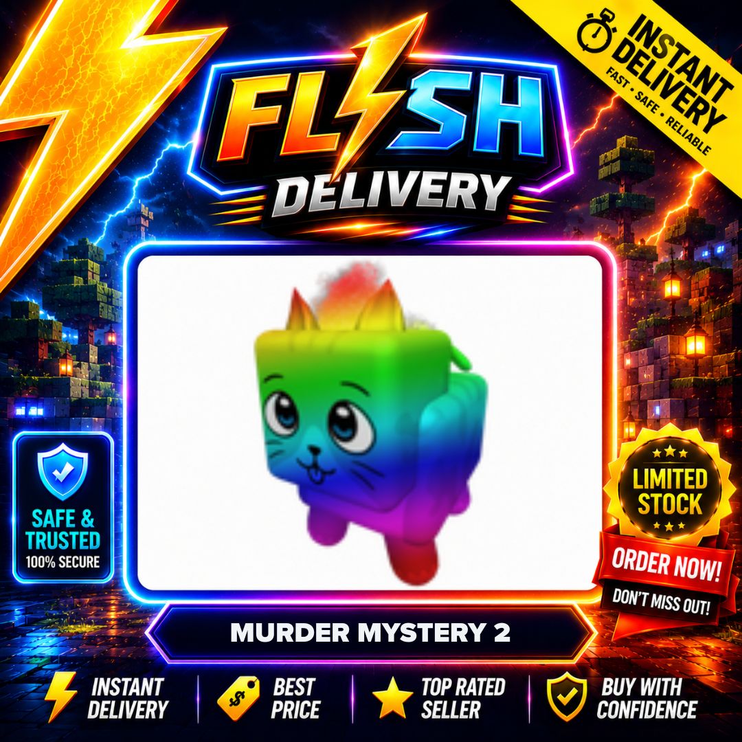 2x CHROMA FIRE CAT PET - MURDER MYSTERY 2 / MM2